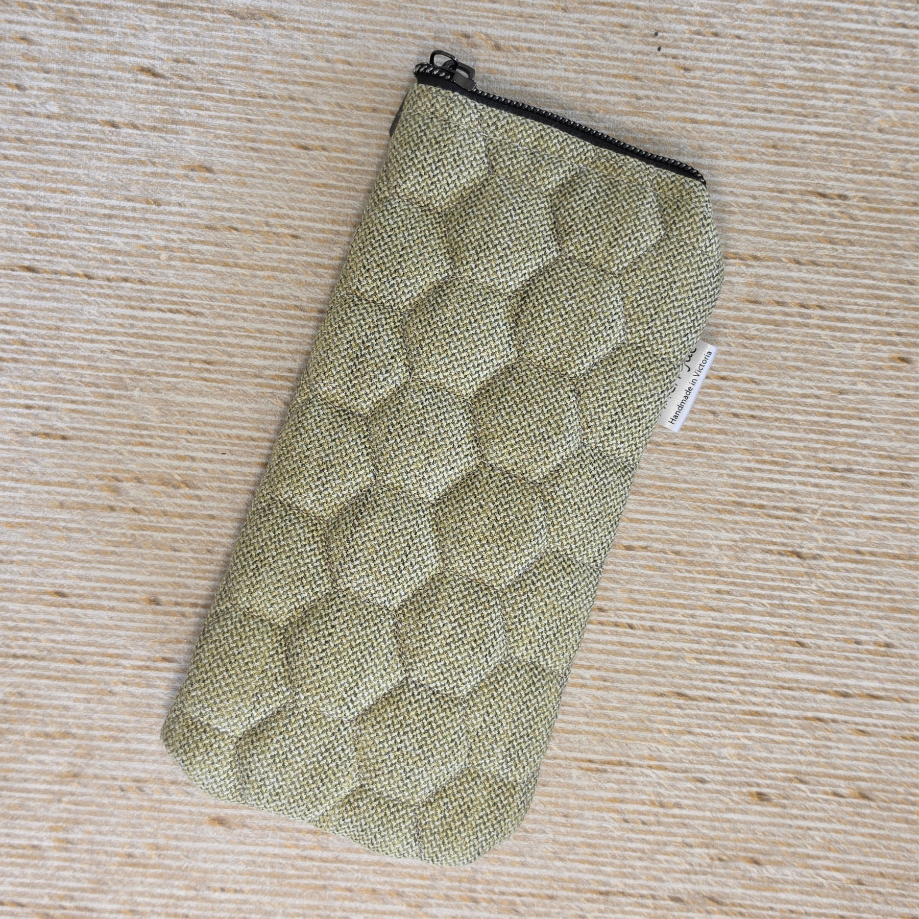 Quilted glasses and sunglasses case, handmade and upcycled