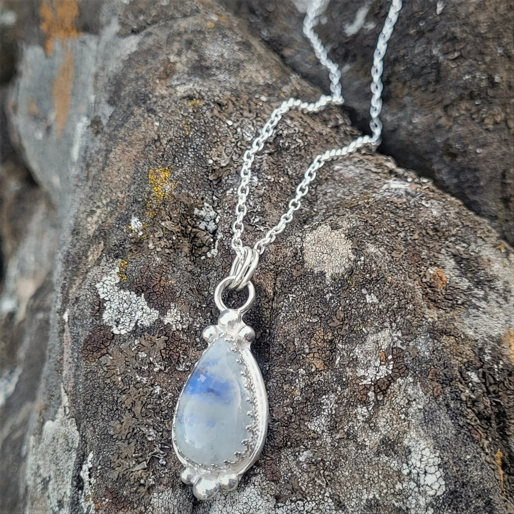 Moonstone and Tourmaline Pendant