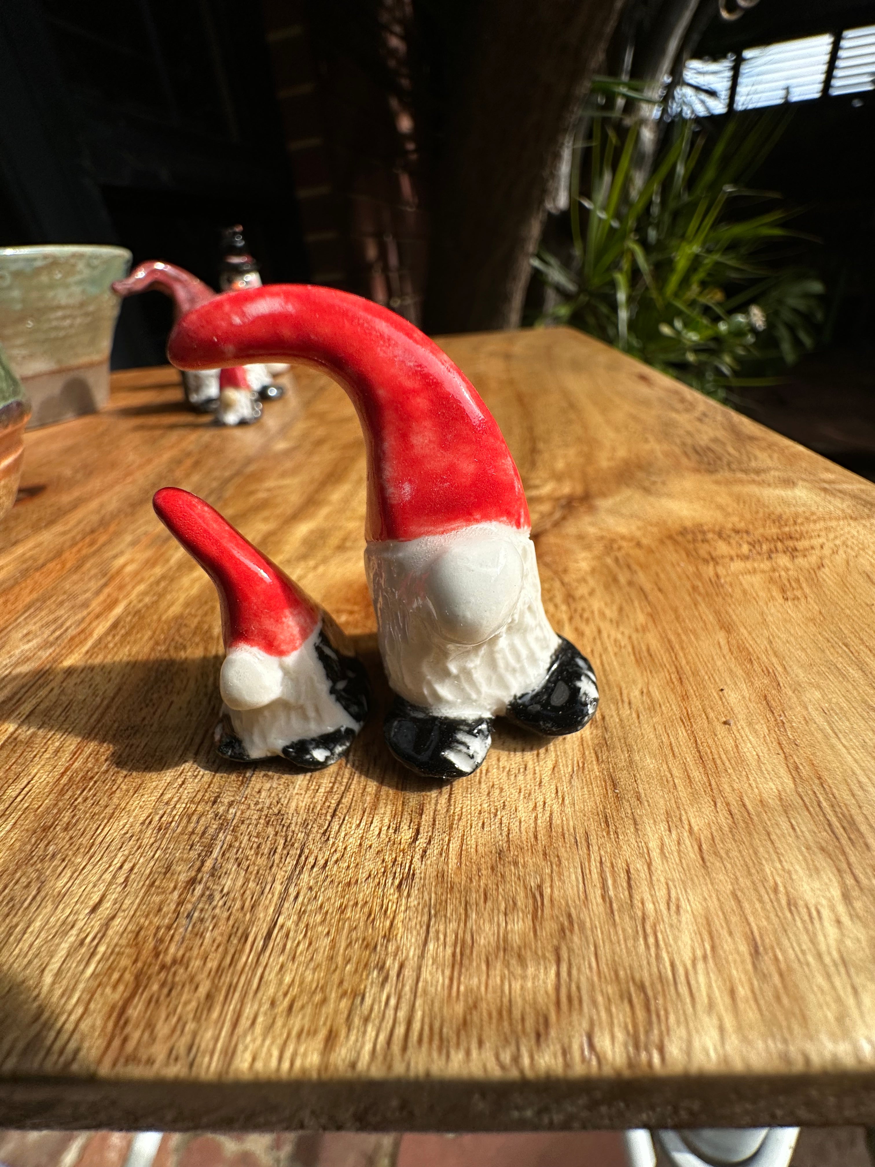 Gonk Pair | Handmade Ceramic Christmas Ornaments