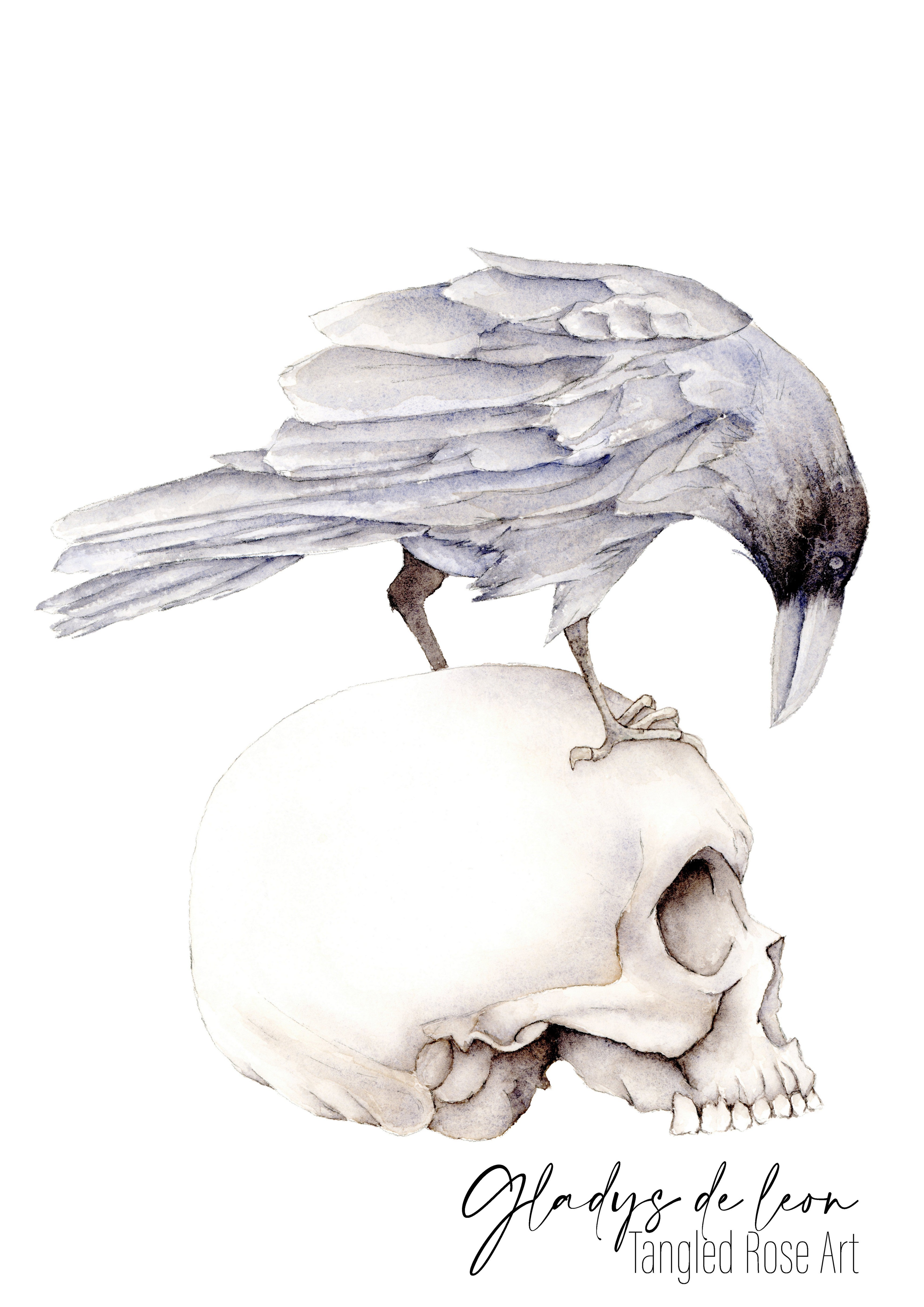 NEVERMORE ARCHIVAL PRINTS AND CARD - TANGLED ROSE ART