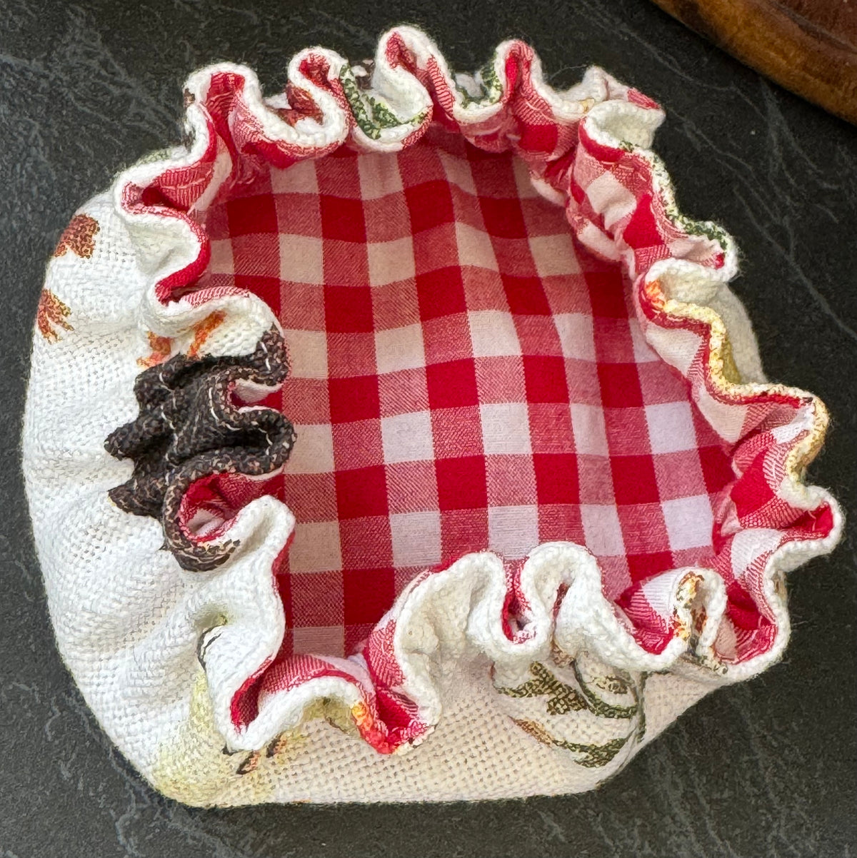 Country Style Reversible Jar Cover - Chickens