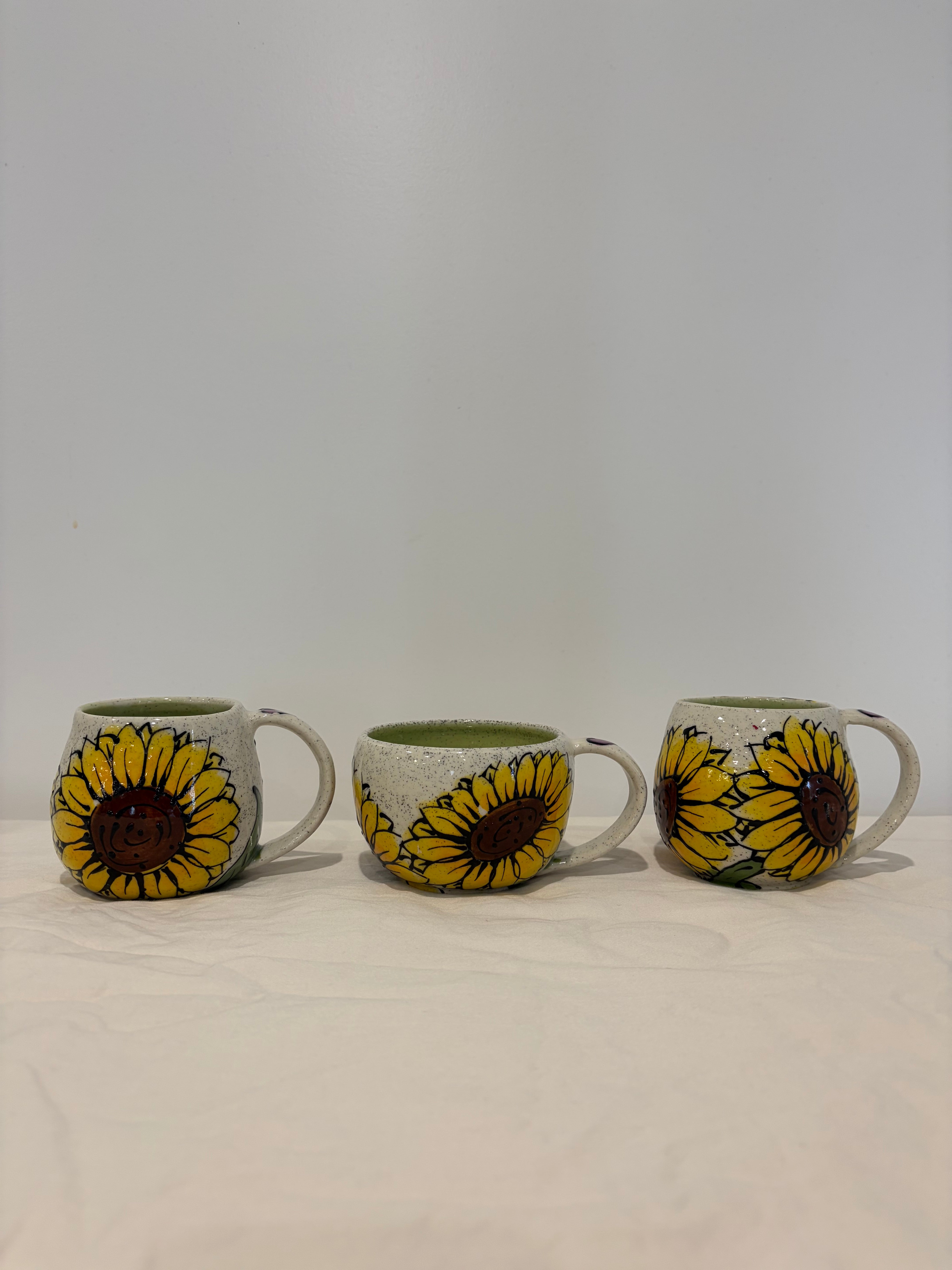 Handmade Sunflower Mugs