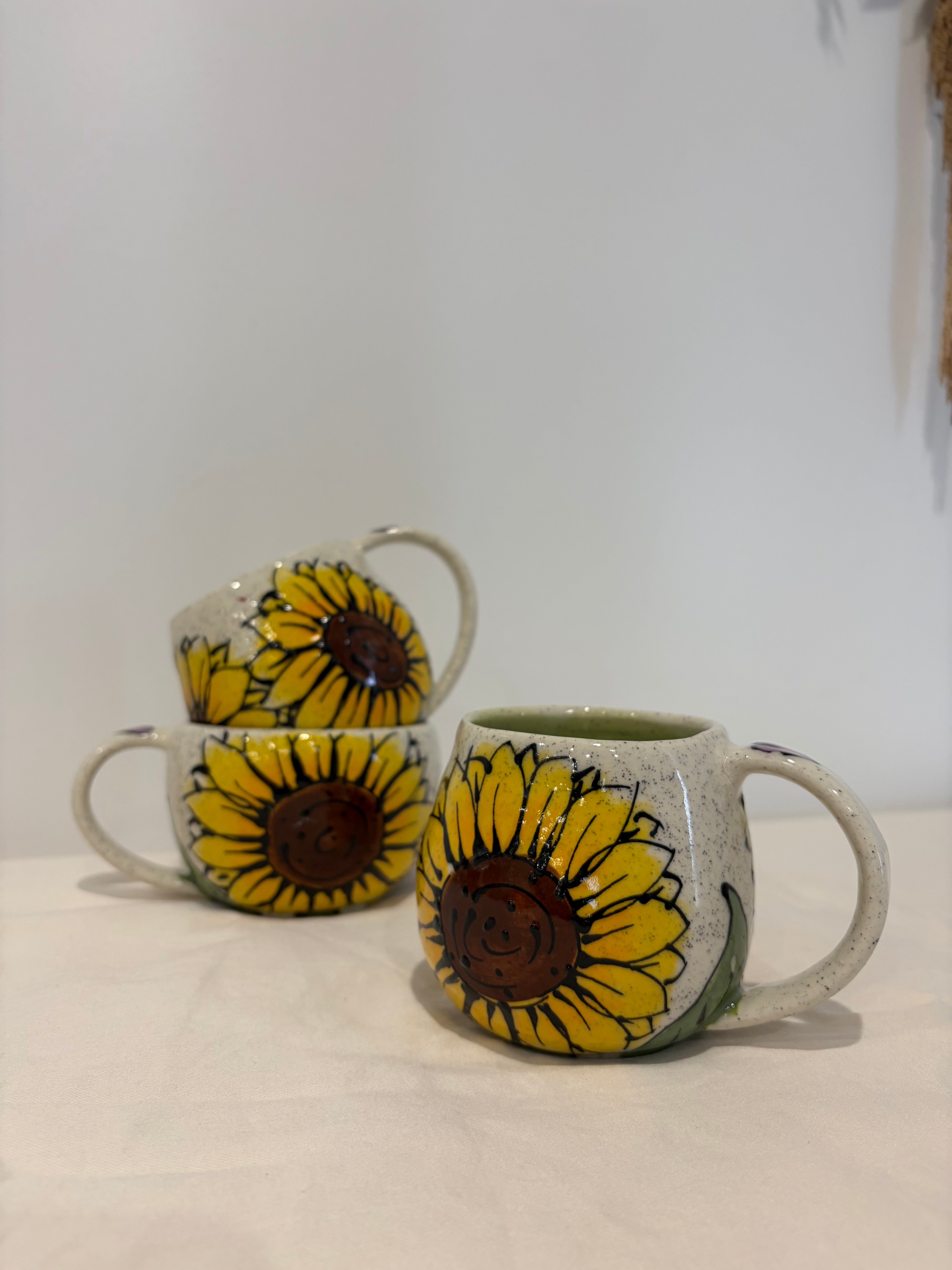 Handmade Sunflower Mugs
