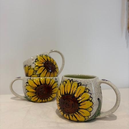 Handmade Sunflower Mugs