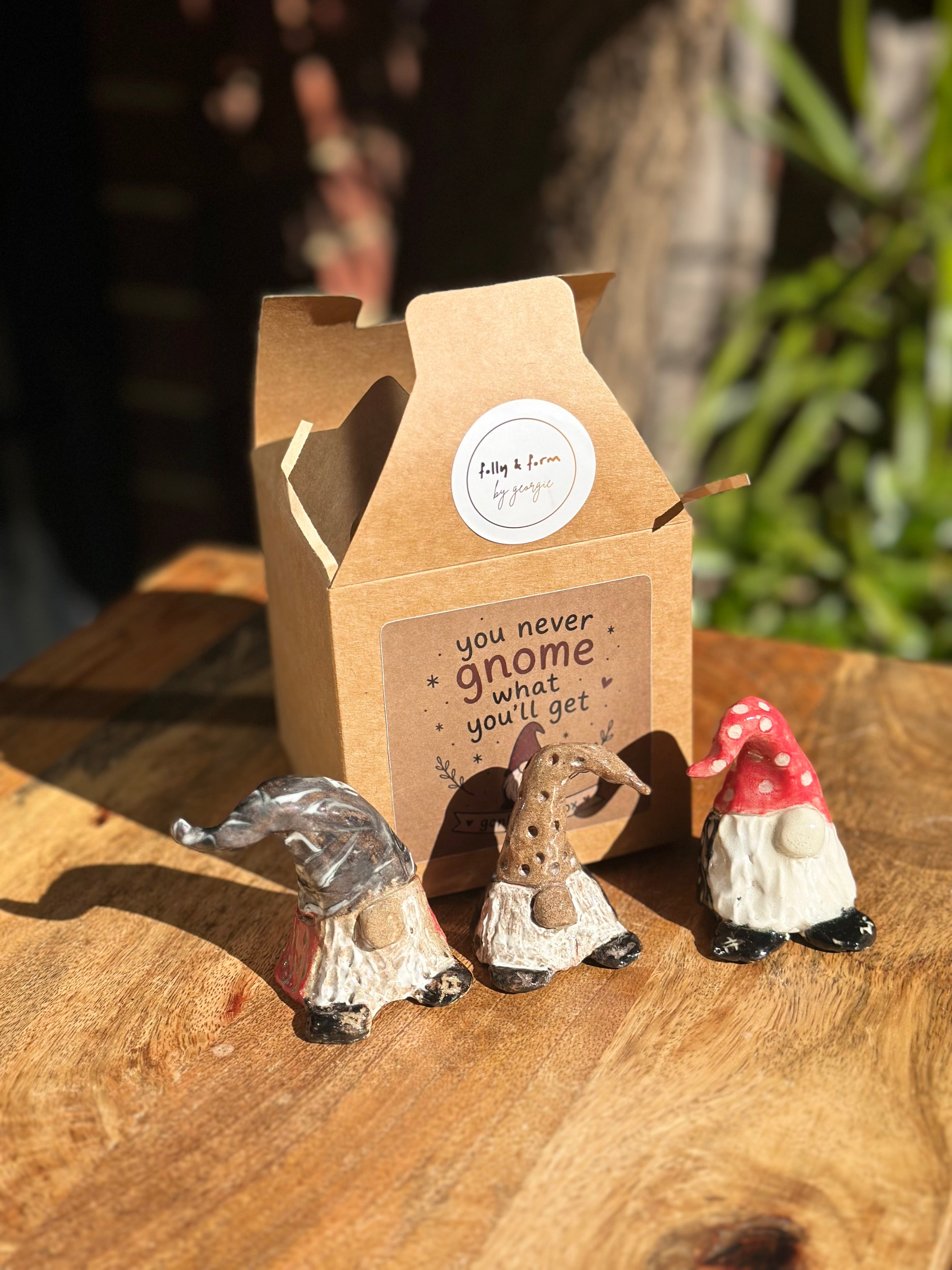 Gonk in a Box – Original | Handmade Ceramic Mystery Gonk | Australian Made Gift