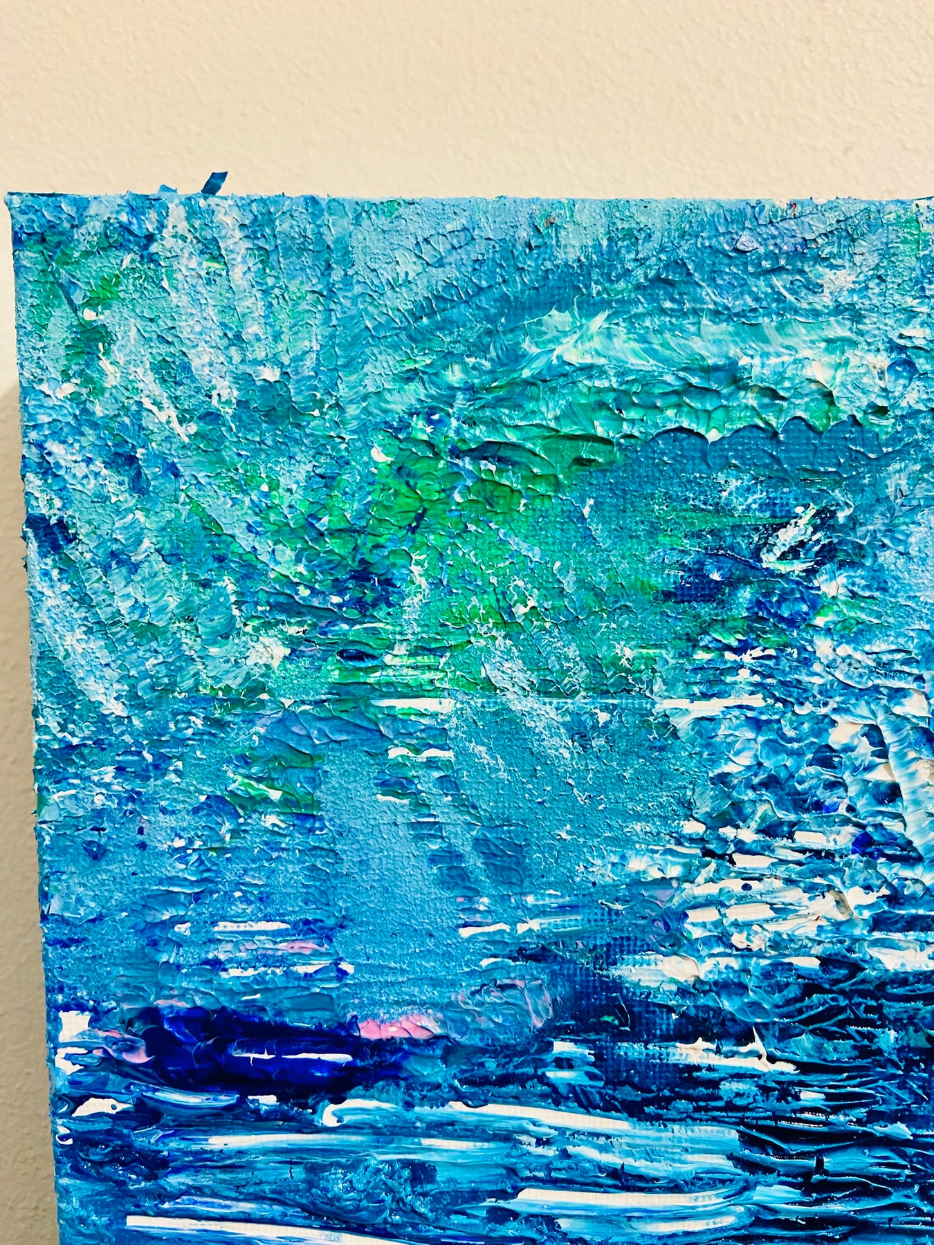 Island Paddle ORIGINAL CANVAS PAINTING 25.4x25.4x3.5cm by Margo Humphries