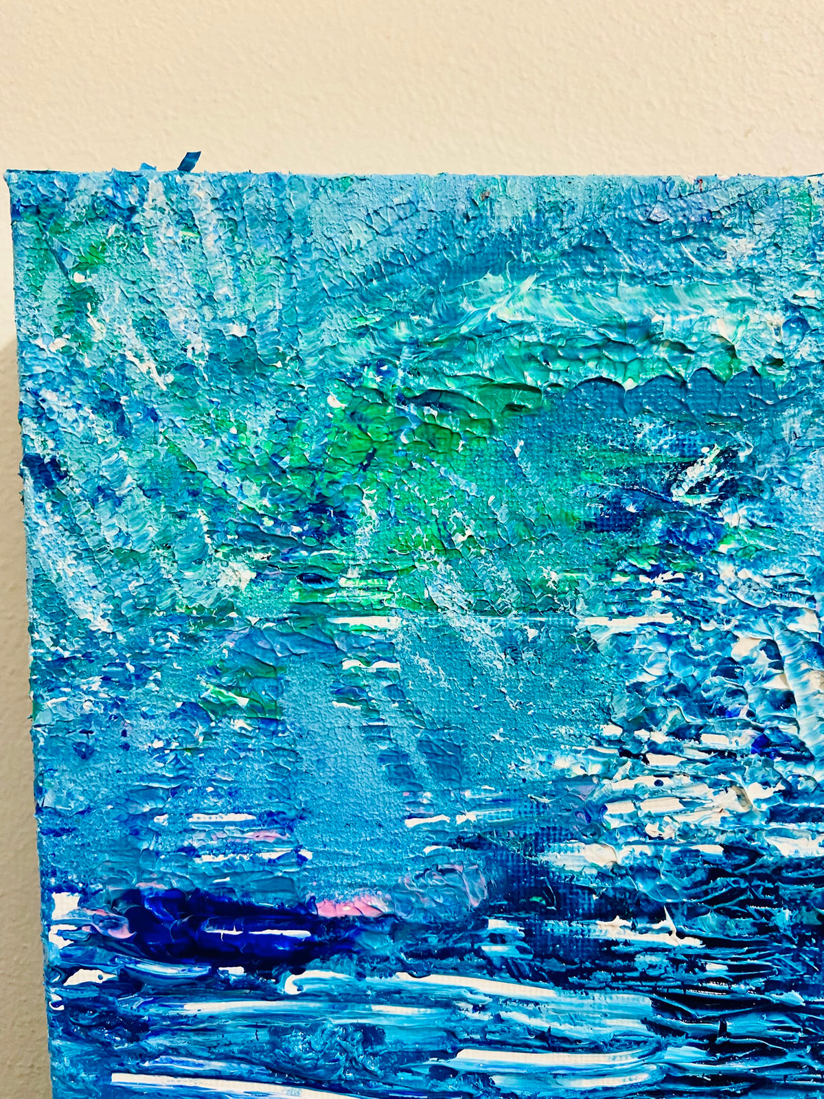 Island Paddle ORIGINAL CANVAS PAINTING 25.4x25.4x3.5cm by Margo Humphries