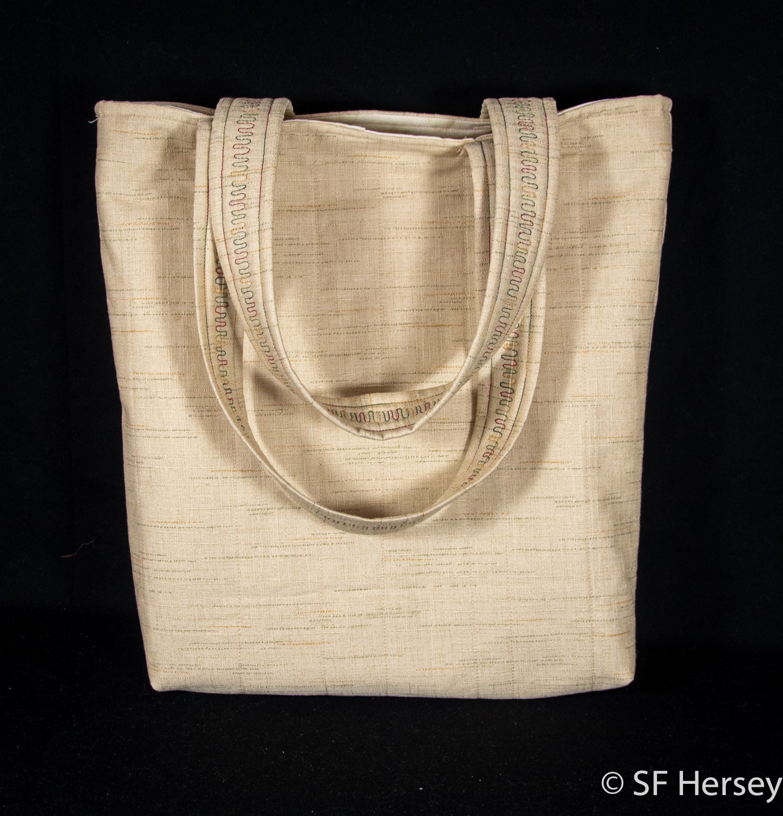 Hand Embroidered Quilted Ammonite Bag