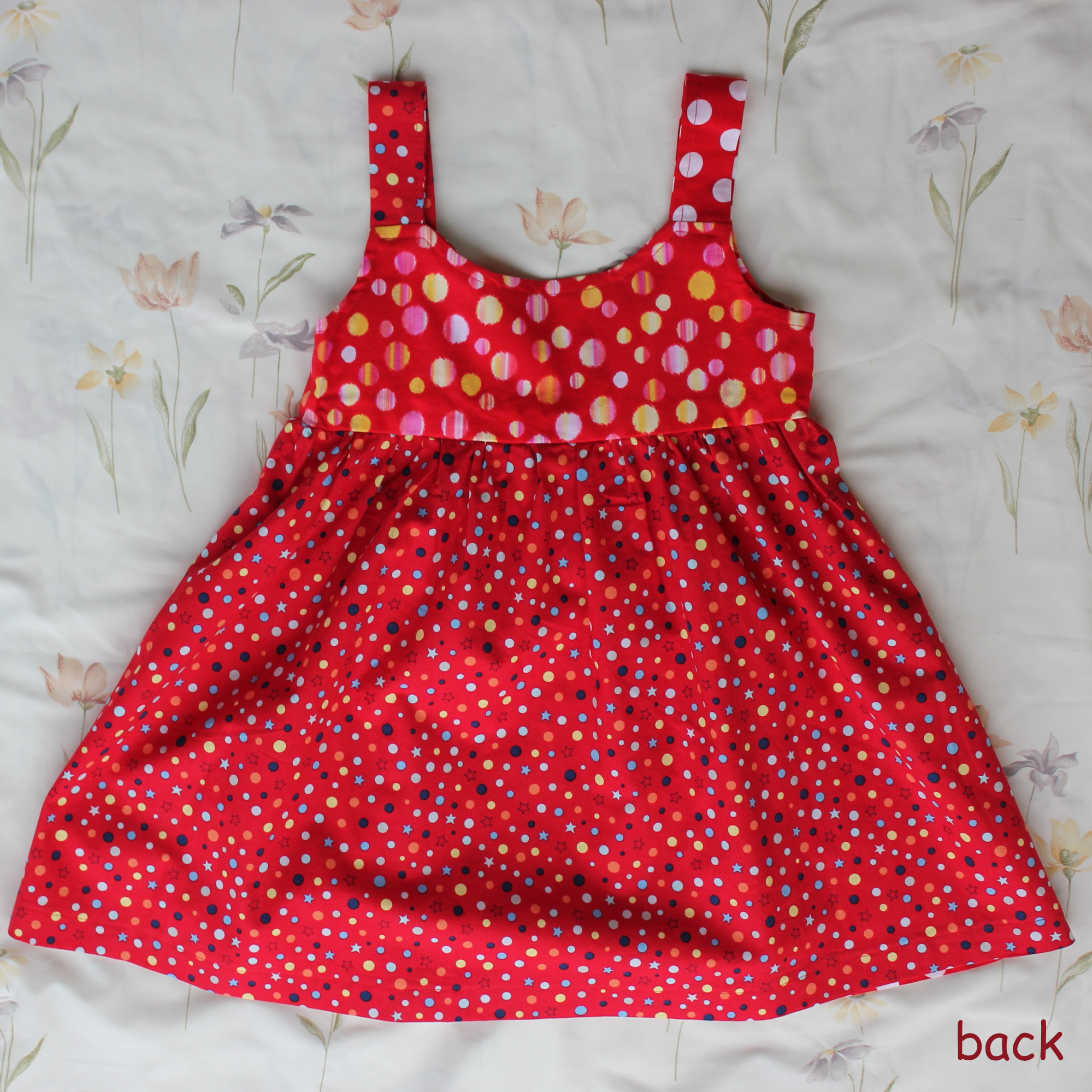 Girls Dress Size 7, Red Polkadots/Spot/Stars.