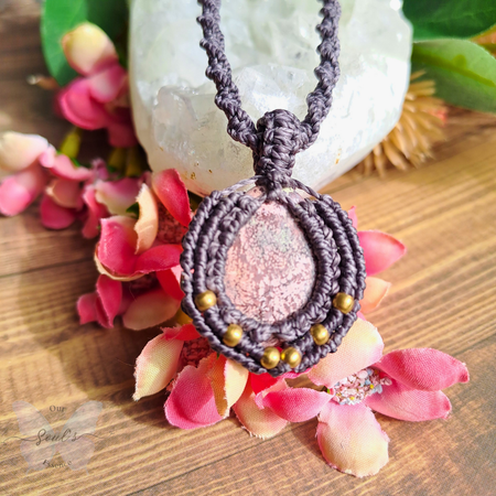 Bird's Eye Jasper Micro Macramé Necklace