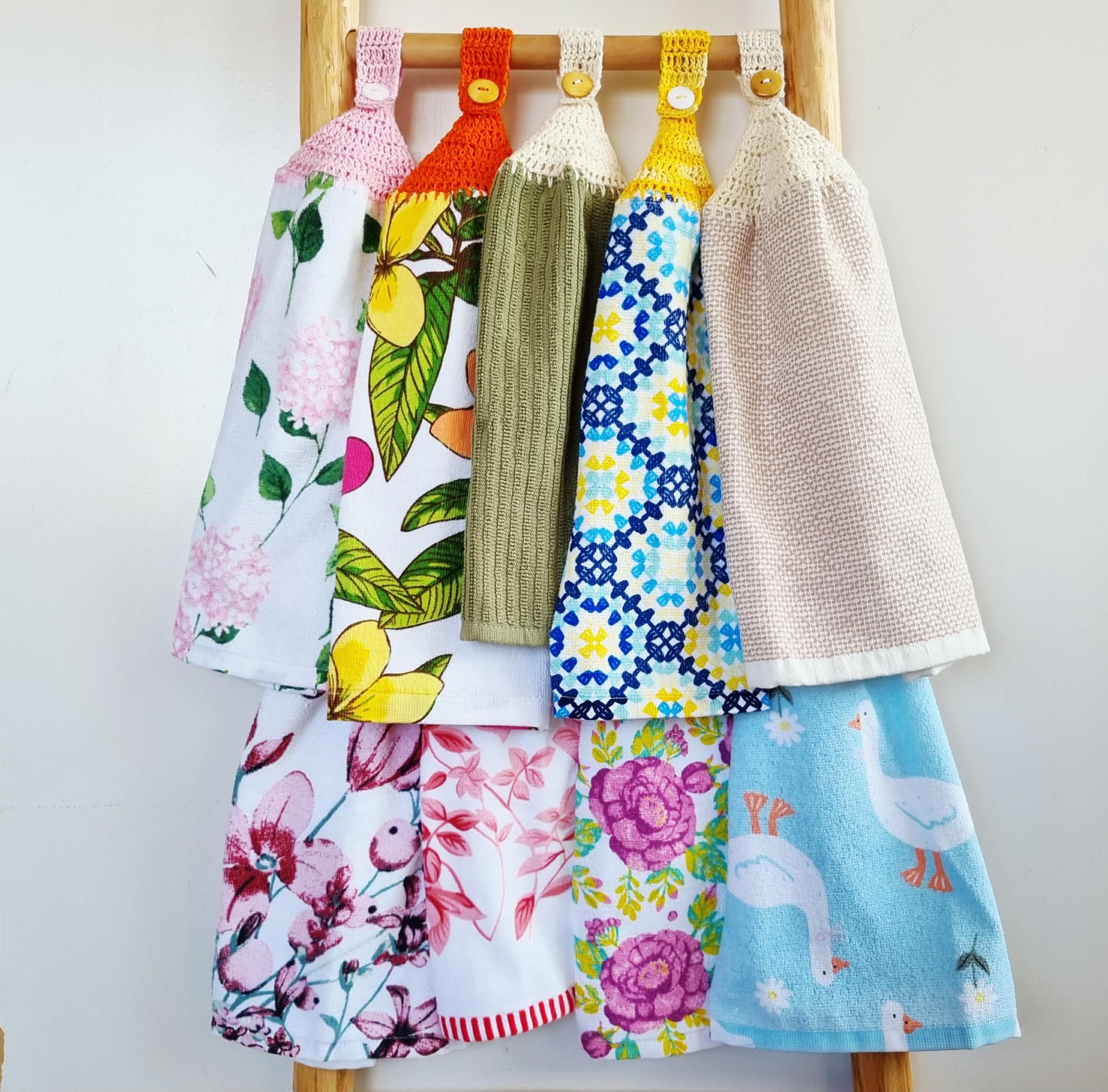 Kitchen Hand Towel | Hanging | Cotton | SINGLE LAYER | 9 Styles - 1-9