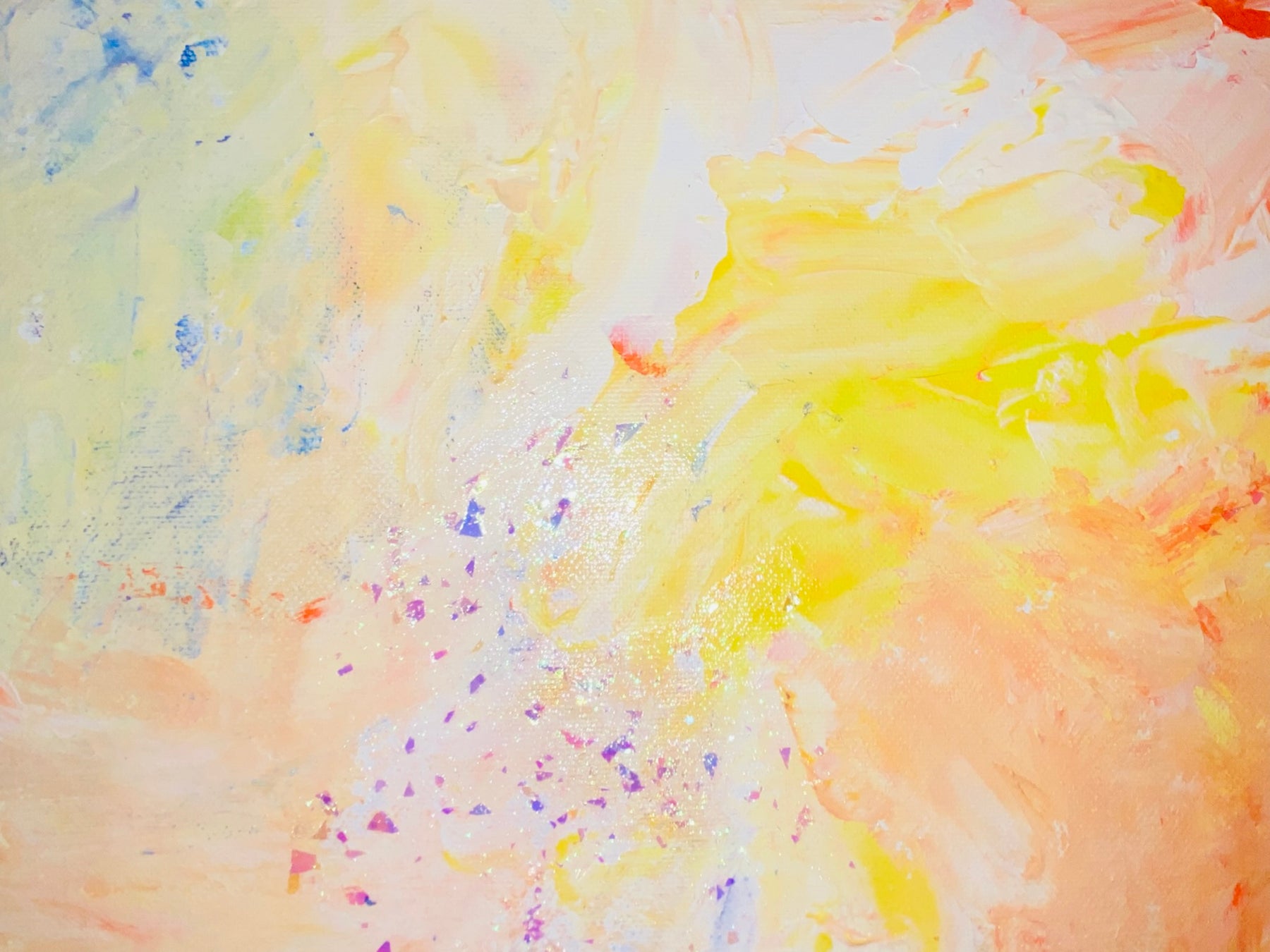 Delicata Abstract Acrylic Canvas Painting by Australian Artist Margo Humphries (30.5x30.5cm)