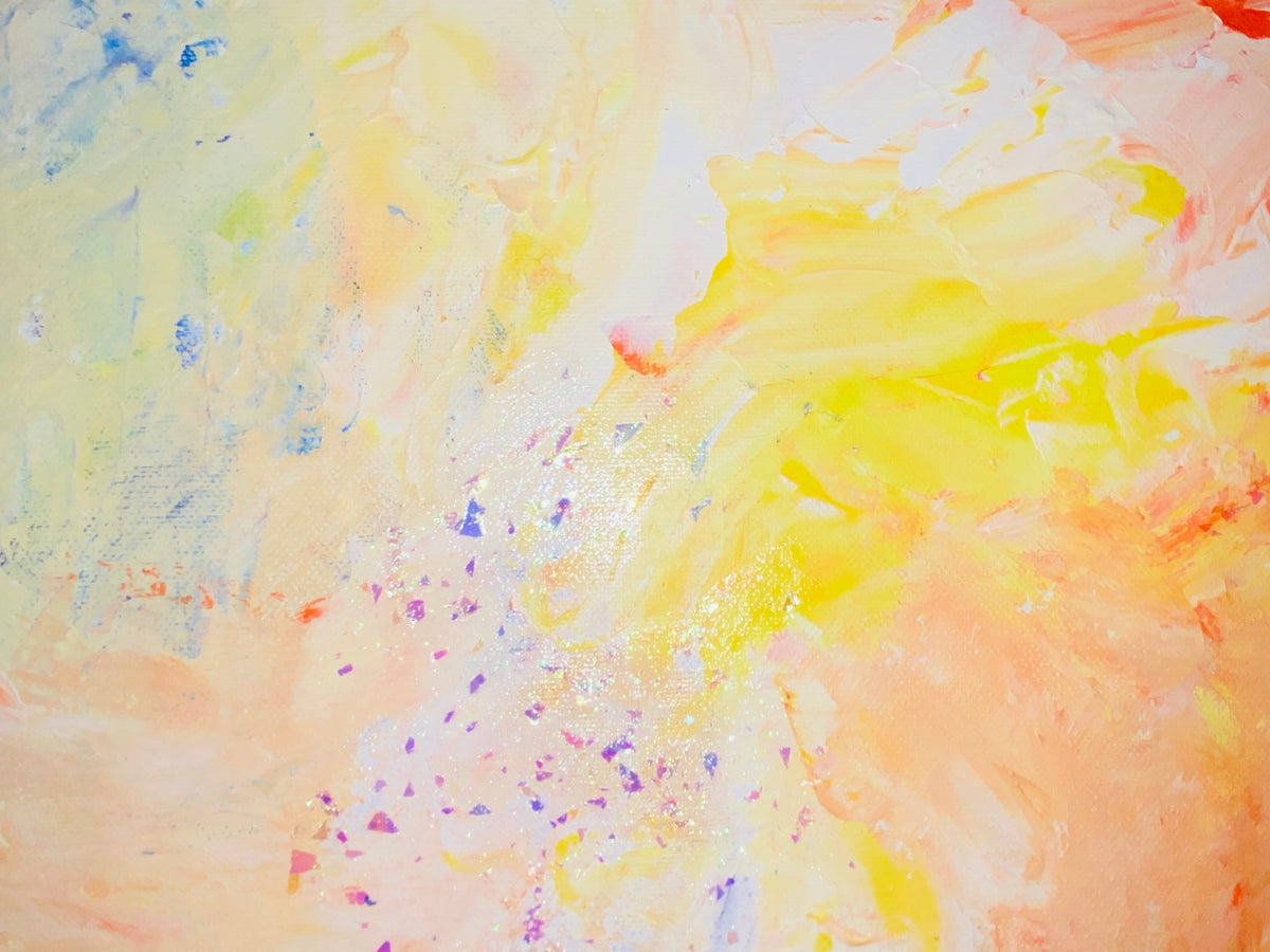Delicata Abstract Acrylic Canvas Painting by Australian Artist Margo Humphries (30.5x30.5cm)