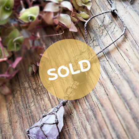•| AMETHYST | PYRITE |• natural crystal necklace
