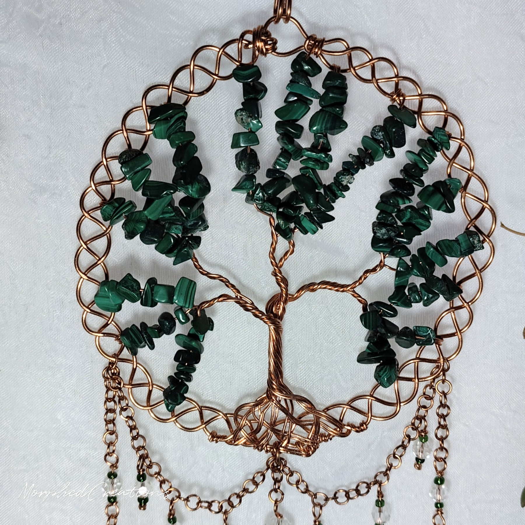 Celtic Tree of Life with Jade Chips