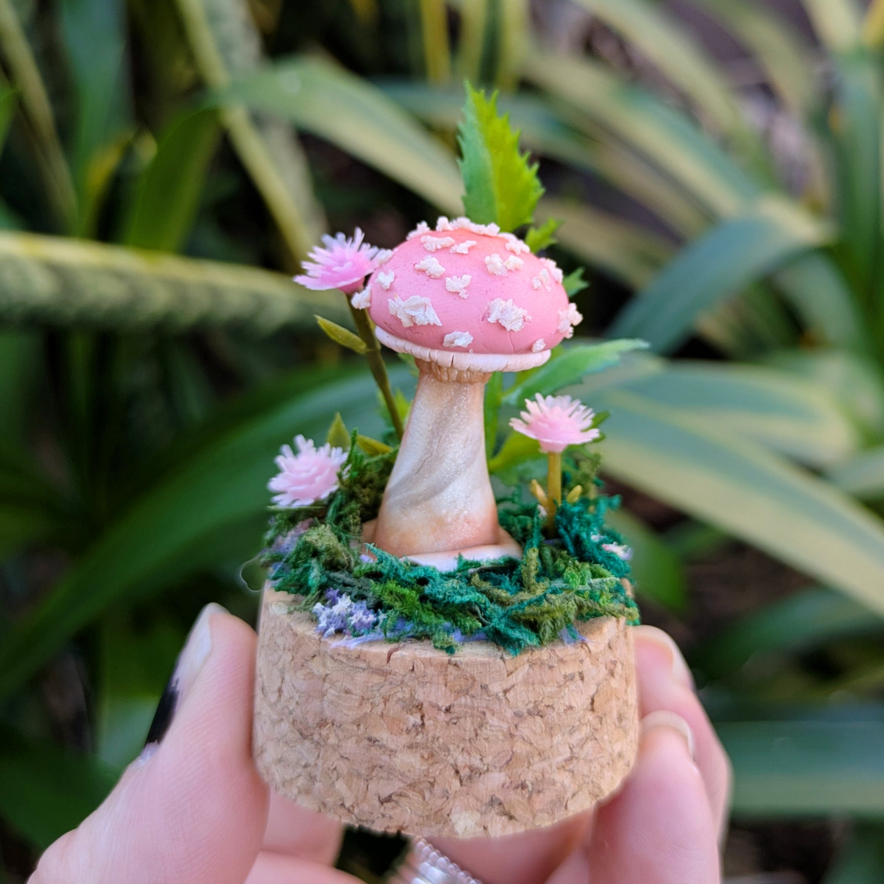 Pink Fantasy Amanita Mushroom Mini Dome