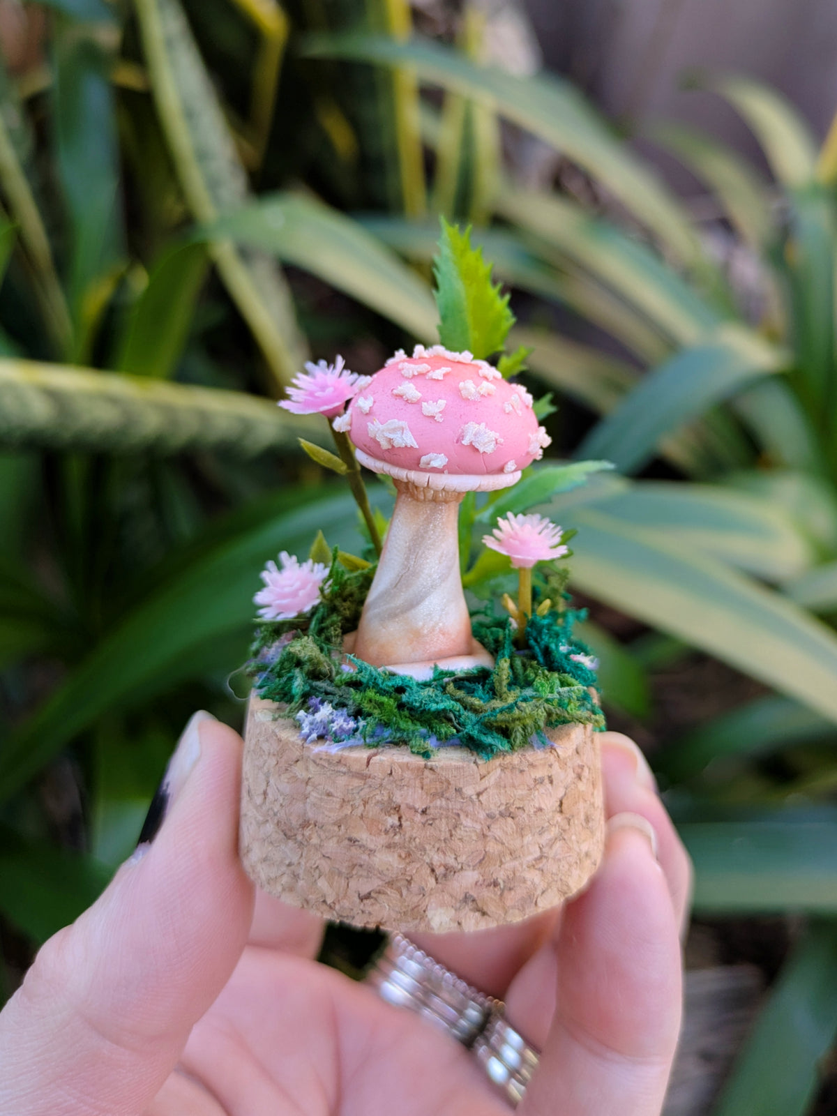 Pink Fantasy Amanita Mushroom Mini Dome