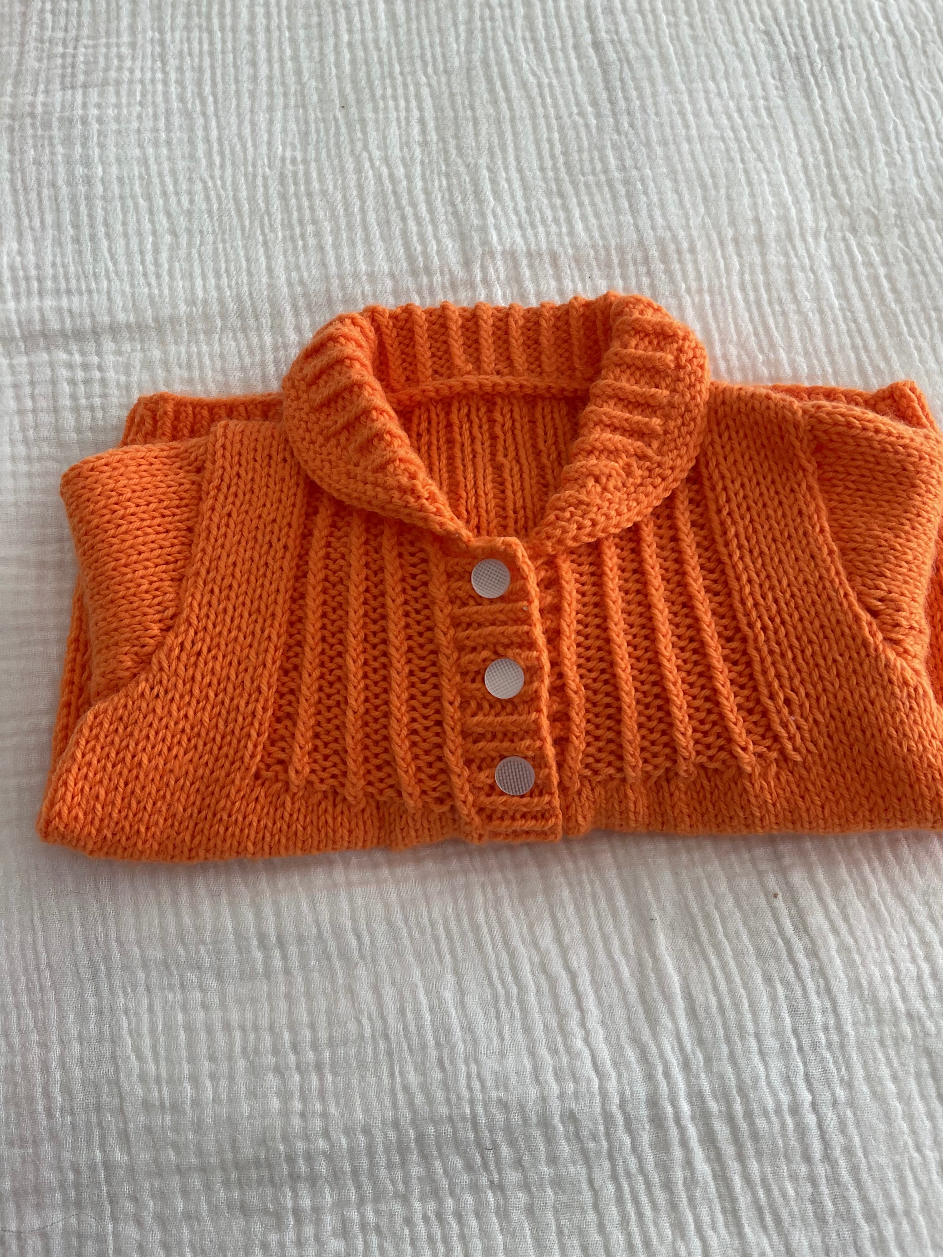 Orange Cardigan, Size 6months