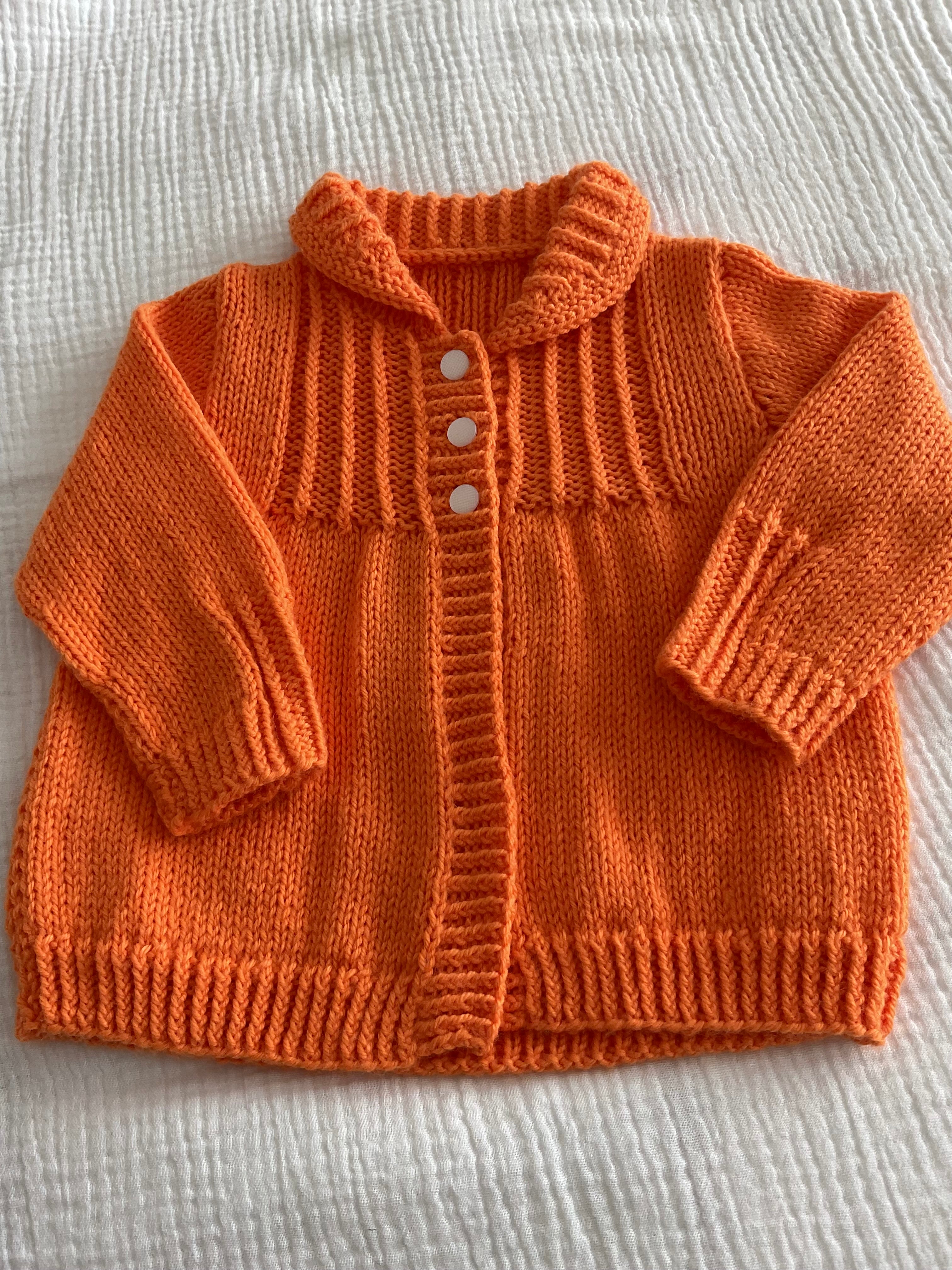 Orange Cardigan, Size 6months