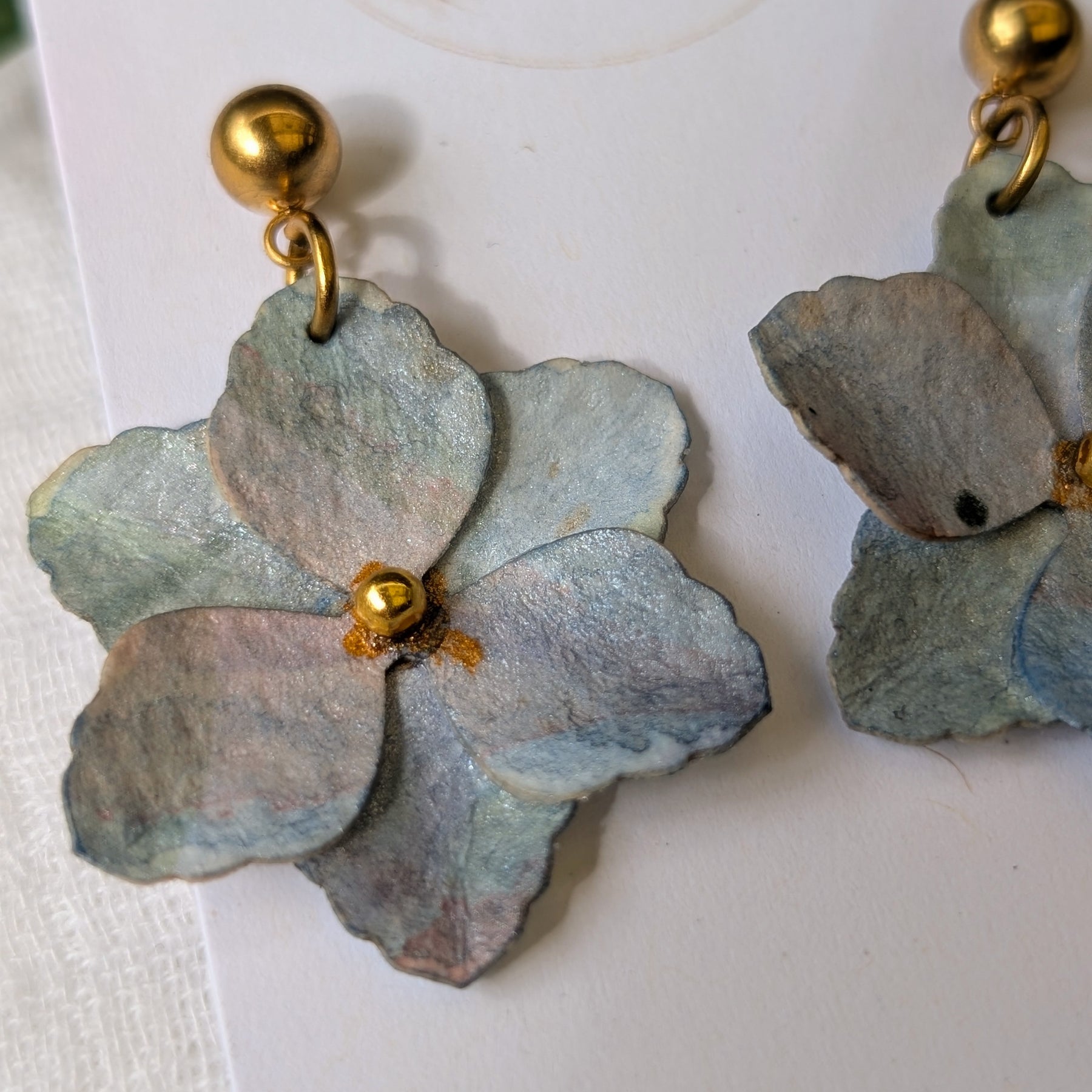 Gladiolus Flower Earrings | Handmade Paper Floral Earrings | Lightweight Dangles