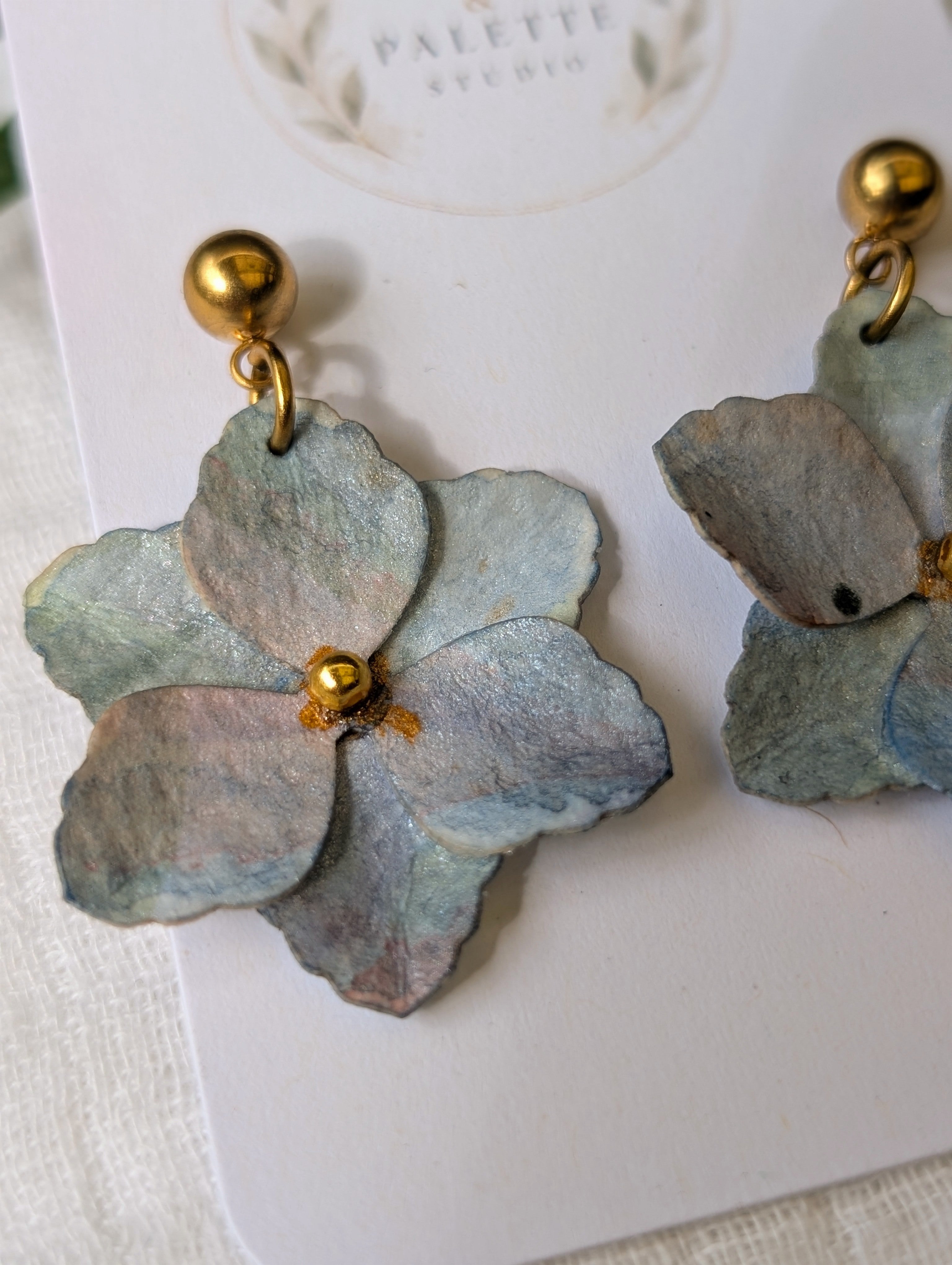 Gladiolus Flower Earrings | Handmade Paper Floral Earrings | Lightweight Dangles