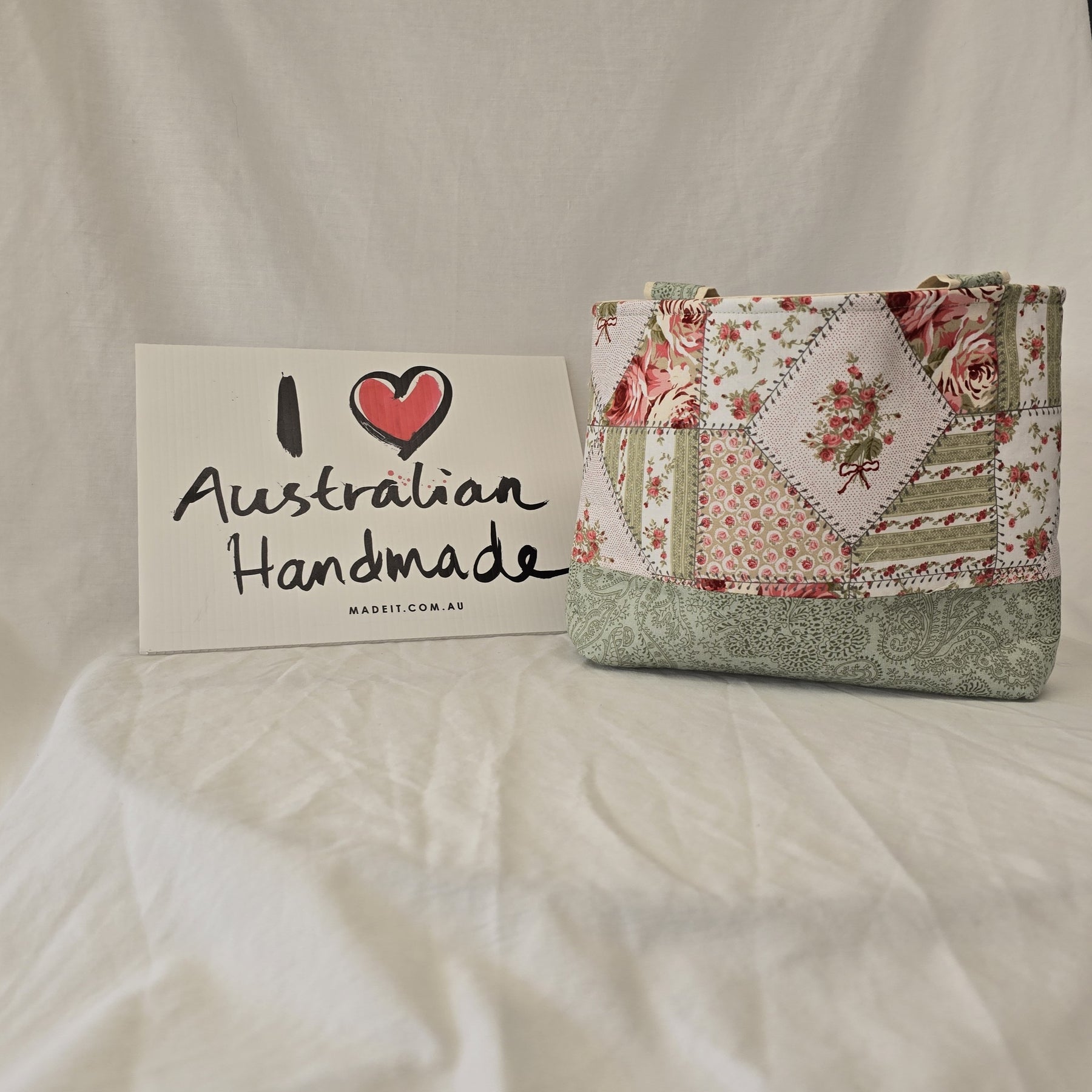 Handmade | Classic Handbag | Vintage Rose | Garden Collection