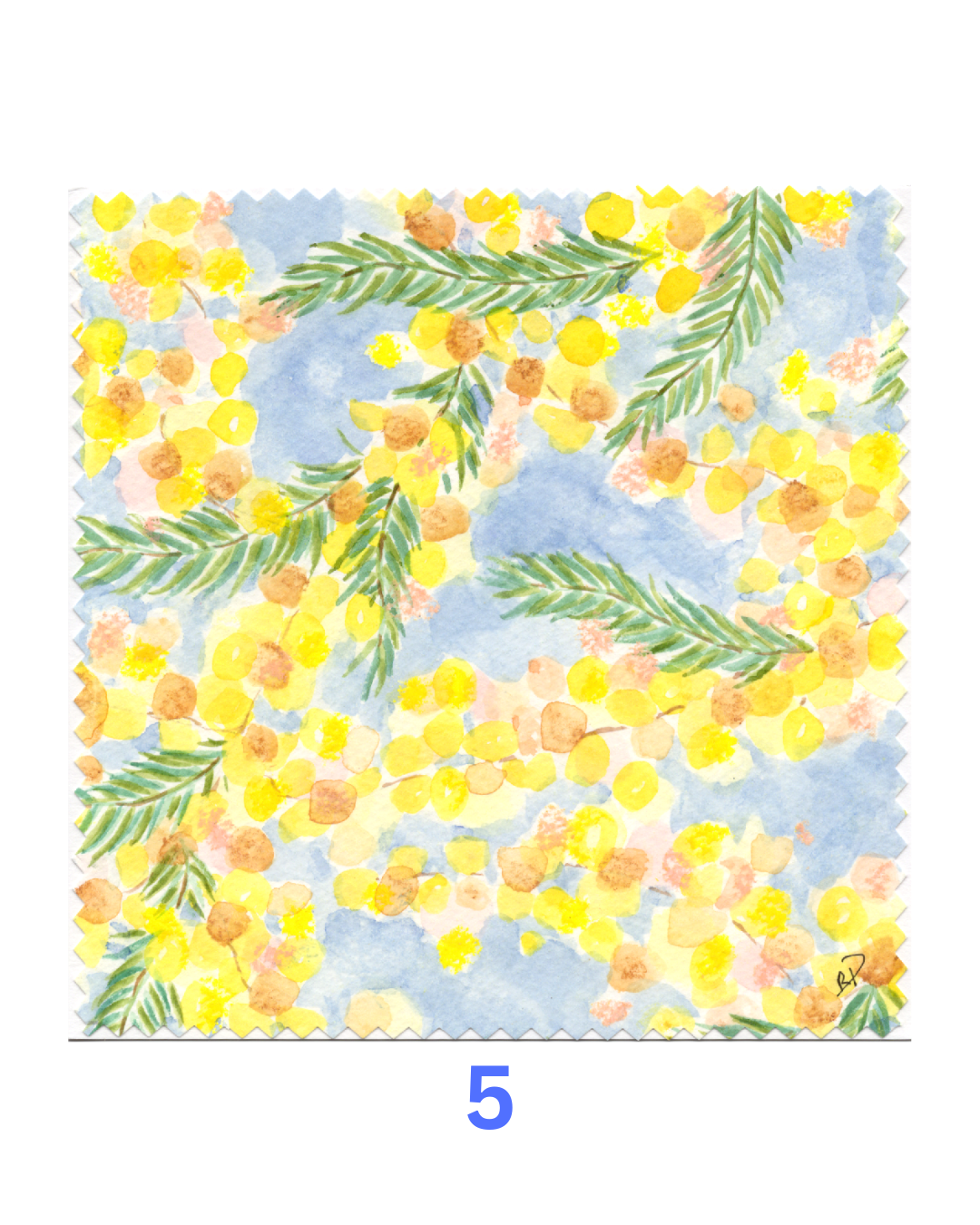 Original Hand-Painted Greeting Cards I Wattle Collection large