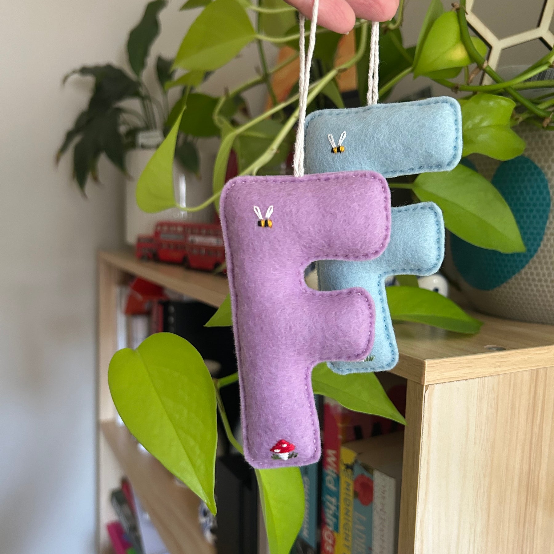 Embroidered Felt Alphabet Letters, initial, Heirloom Keepsake