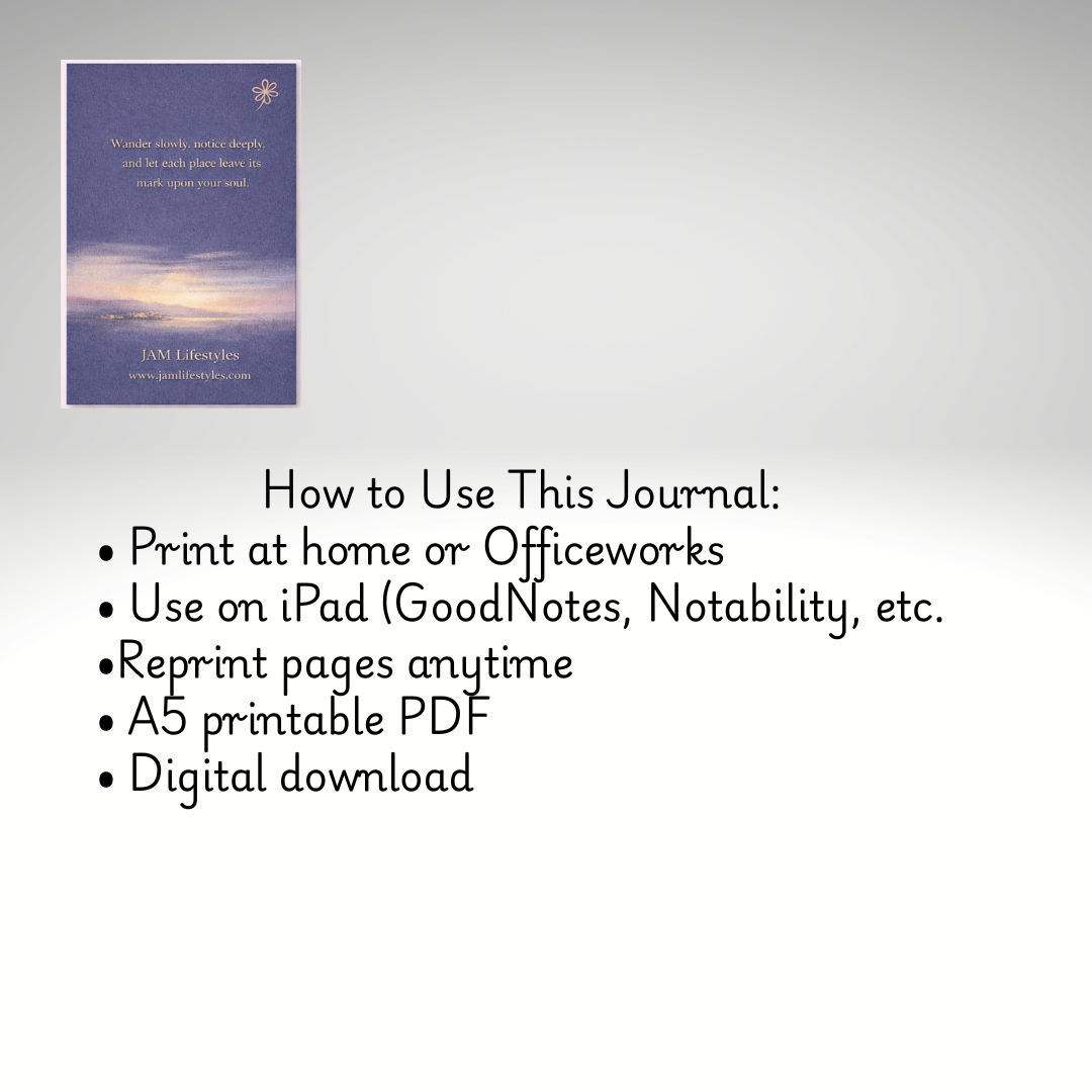 Digital download  - Creative Travel Journel - 30 days