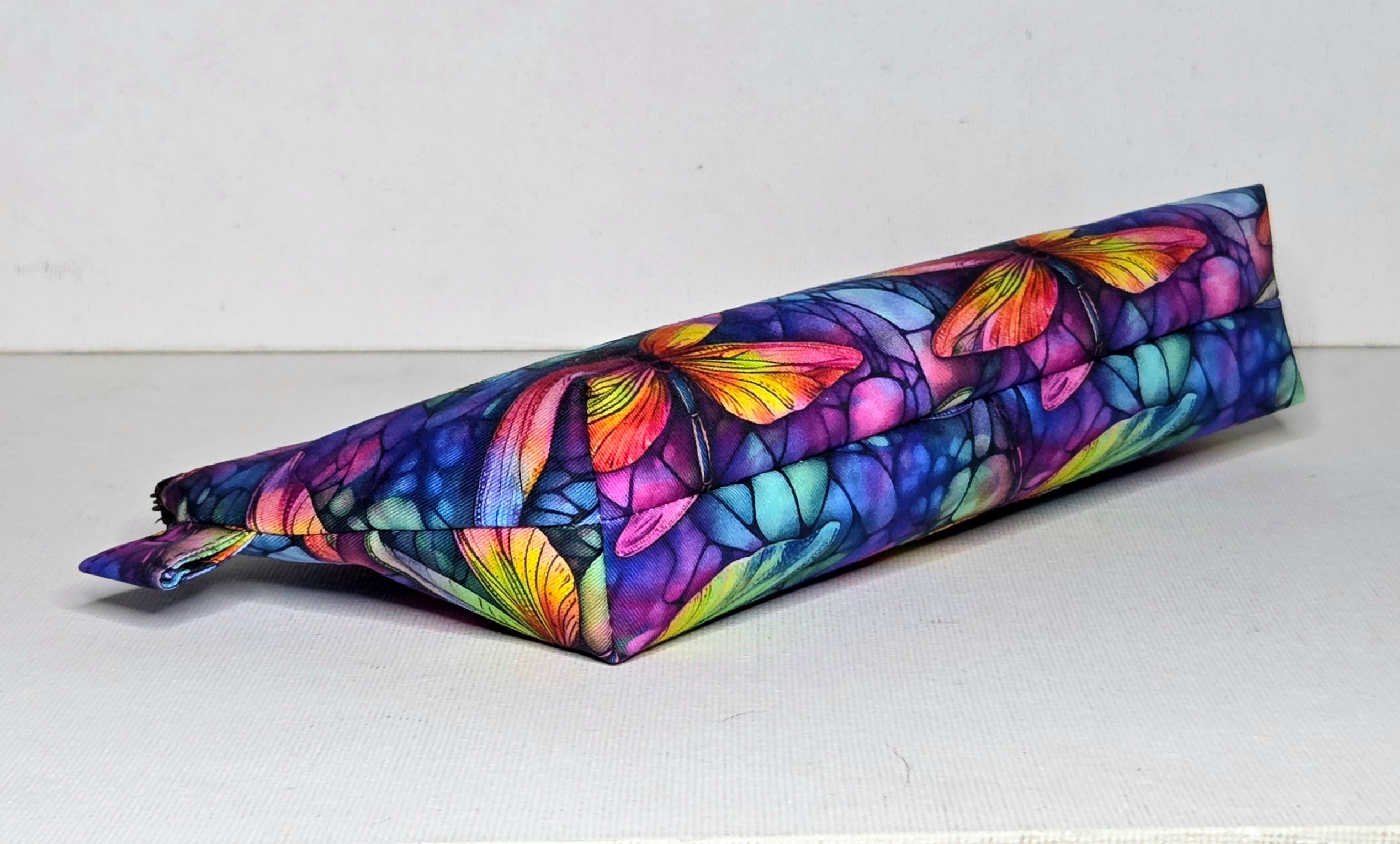 Pencil case in Colourful Dragonfly Fabric