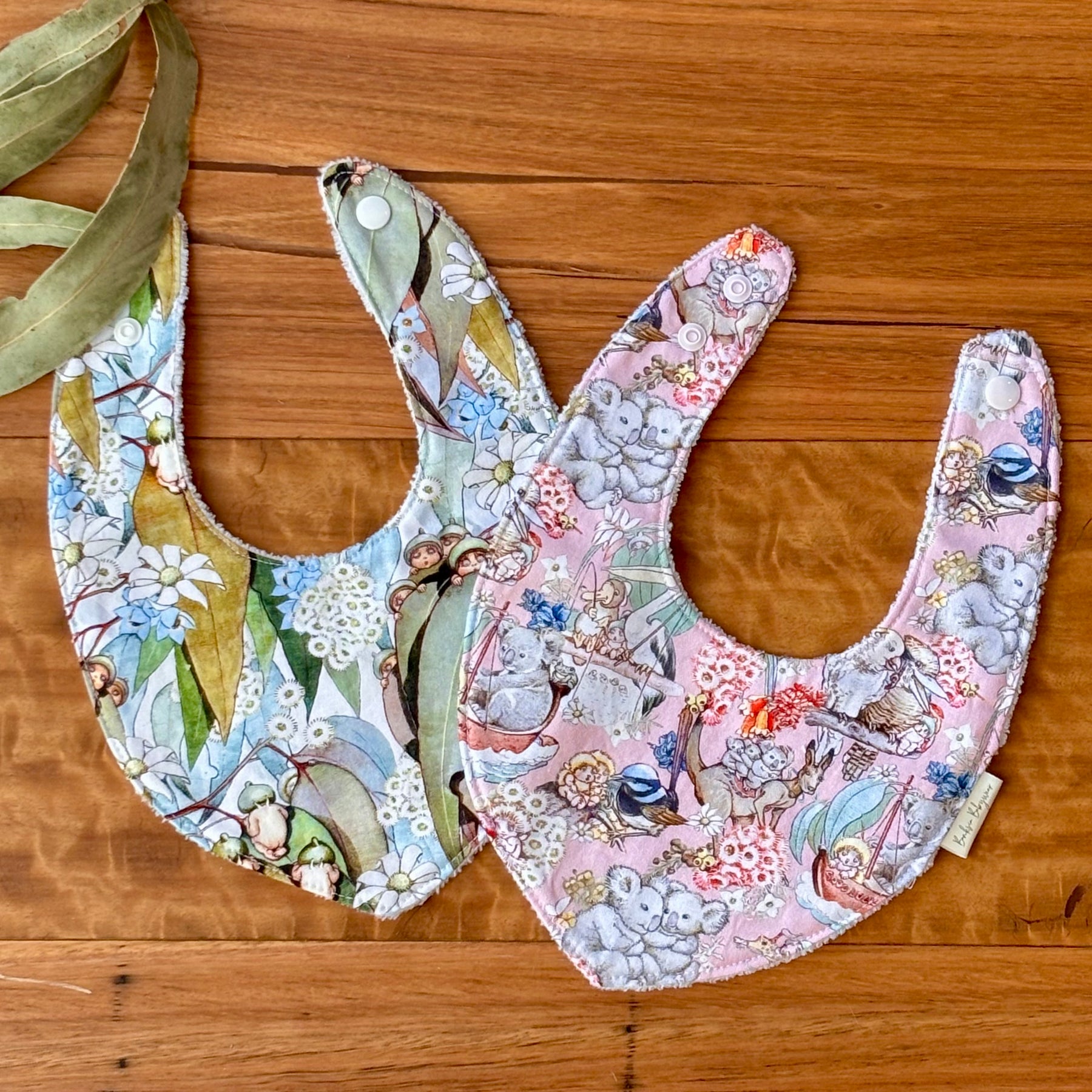 Australiana Baby Bib Set | May Gibbs Friends | Ready to Ship