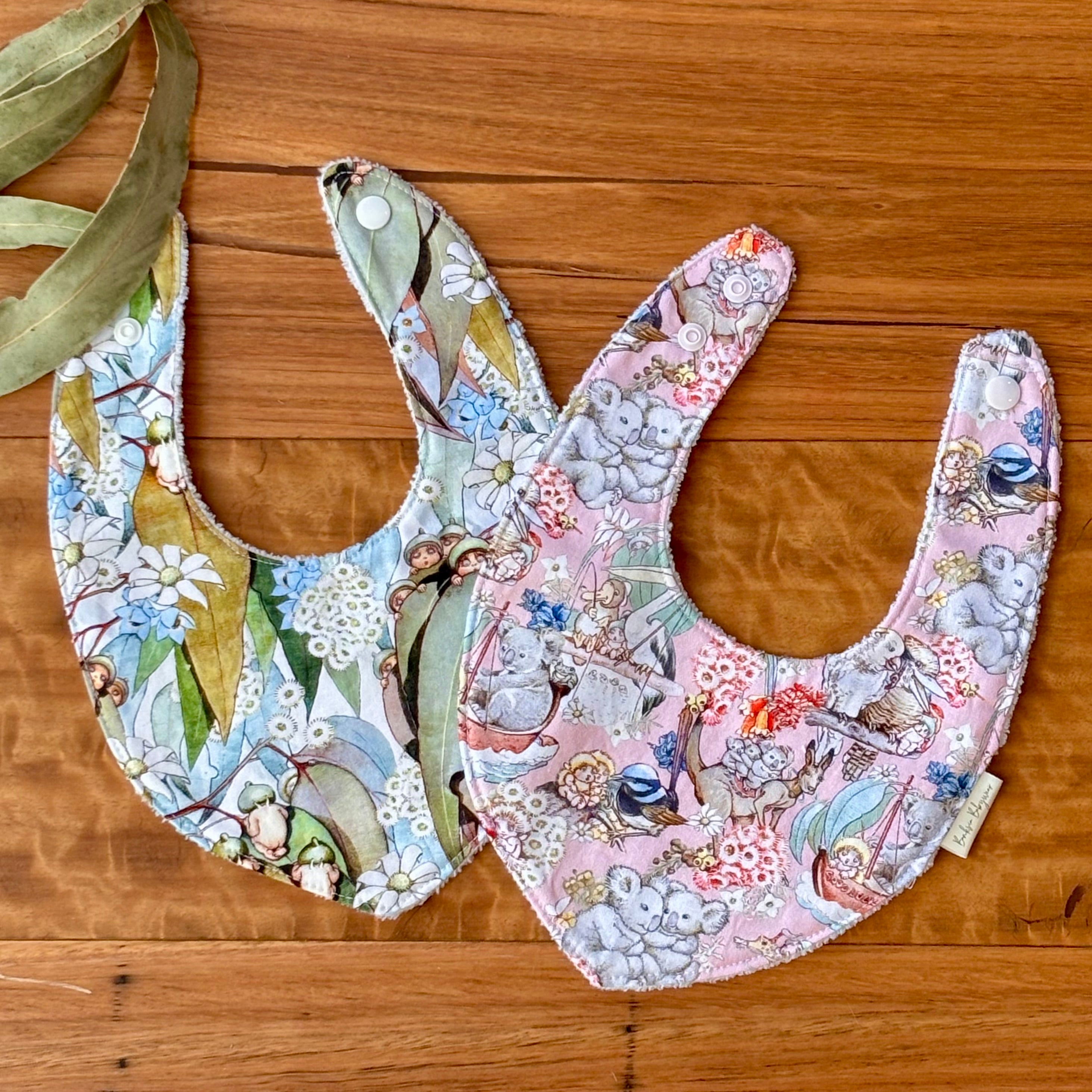 Australiana Baby Bib Set | May Gibbs Friends | Ready to Ship