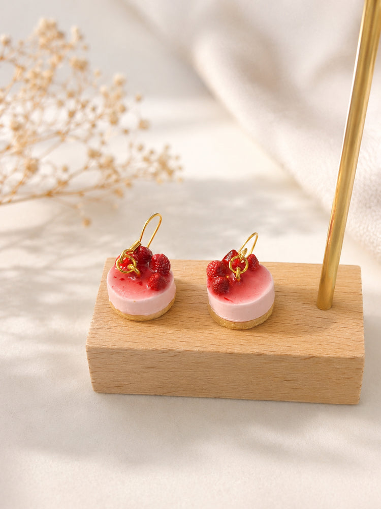 Handcrafted Strawberry Cheesecake Earrings