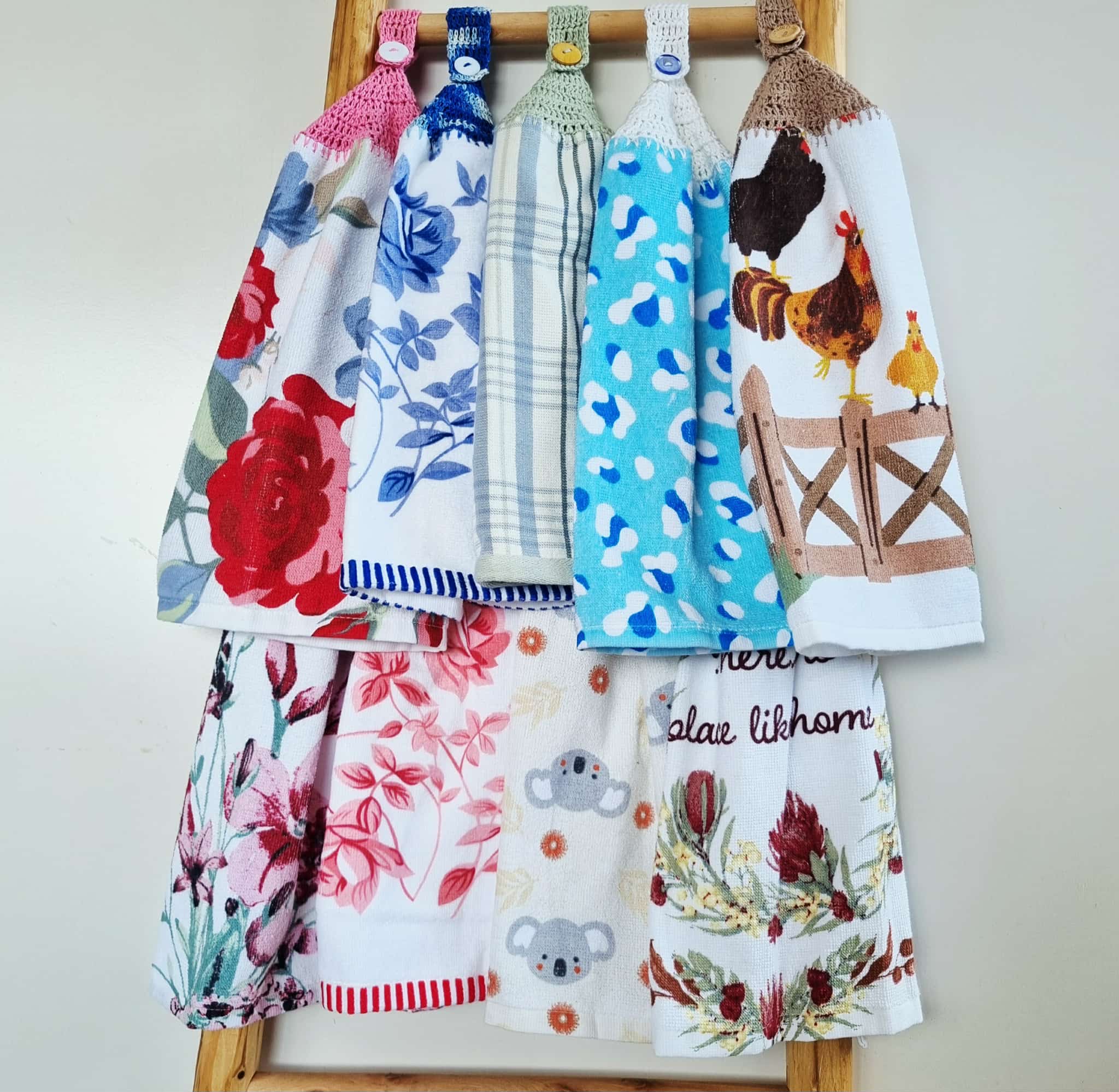 Kitchen Hand Towel | Hanging | Cotton | SINGLE LAYER | 9 Styles - 1-9