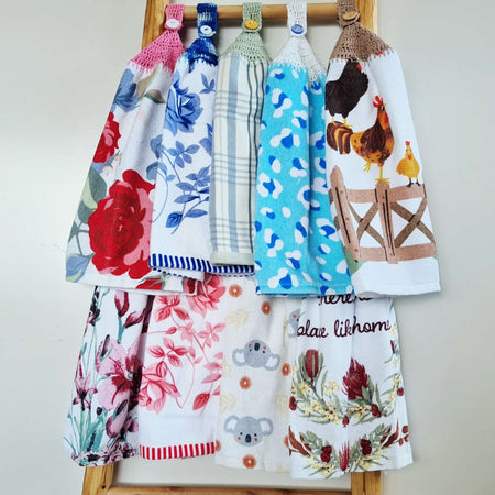 Kitchen Hand Towel | Hanging | Cotton | SINGLE LAYER | 9 Styles - 1-9