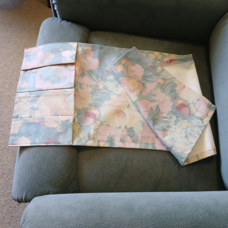 Fabric Remote Control Holder - Floral 4 pockets