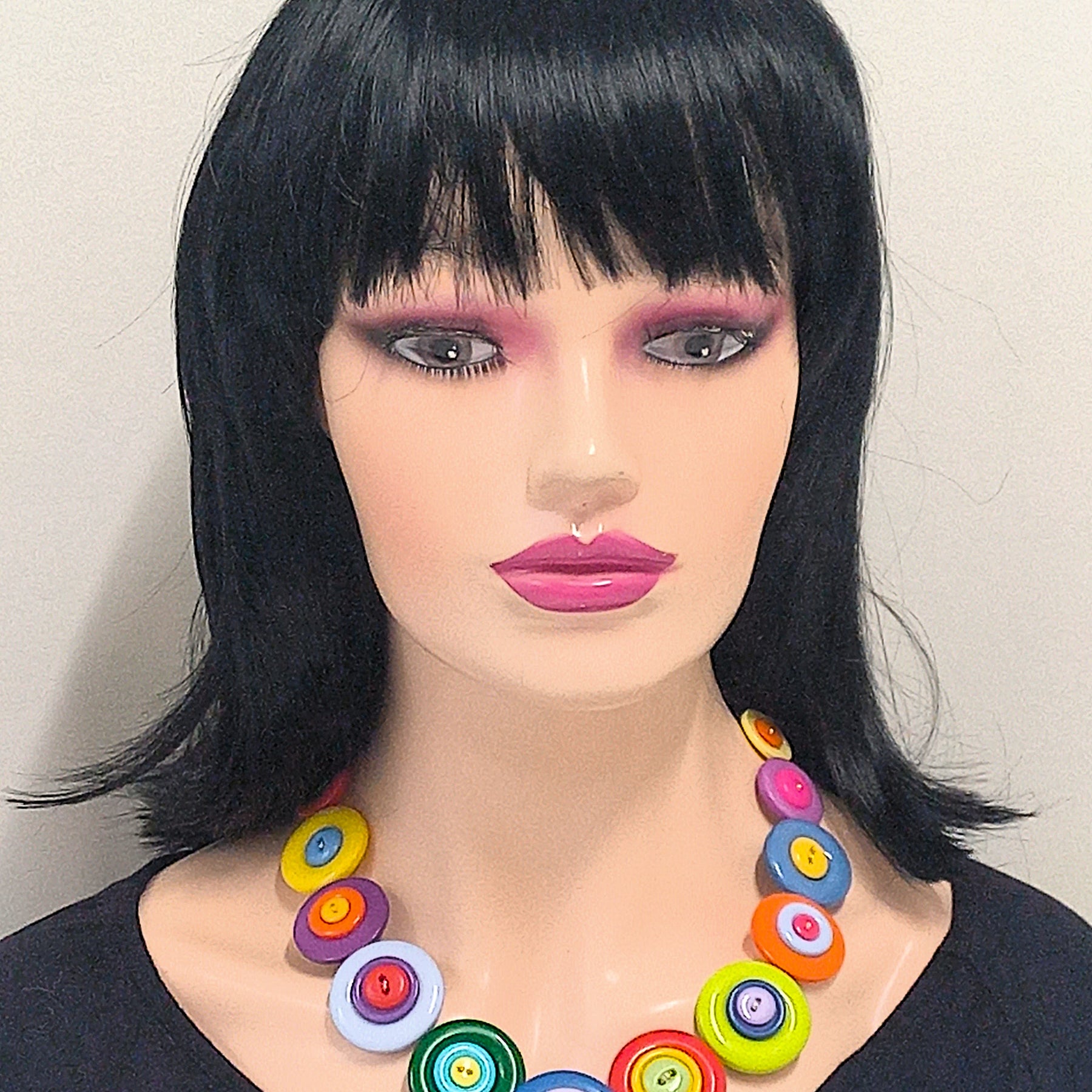 Colourful Button necklace - Bright and Beautiful