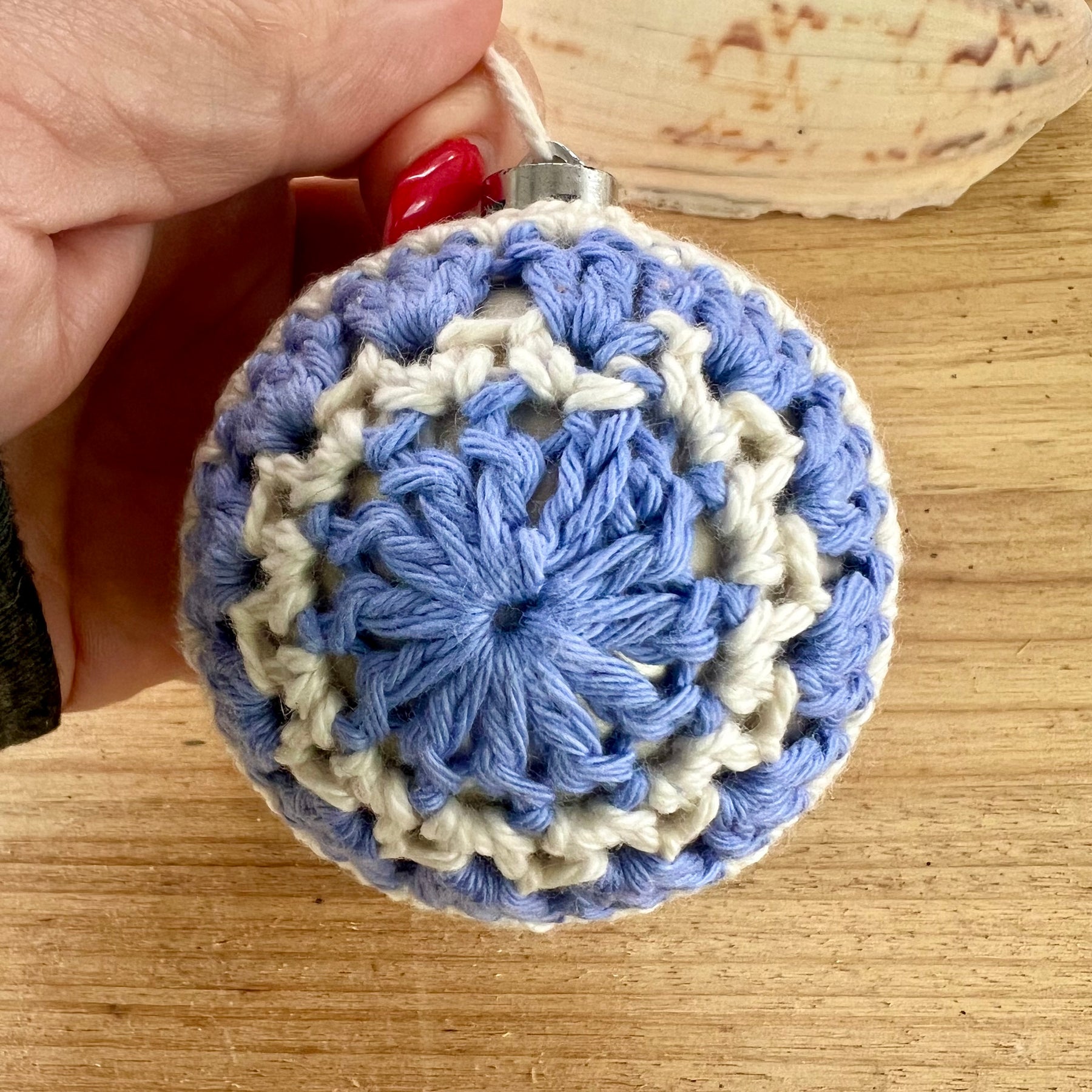 Crochet Christmas Baubles,  Coastal Boho Christmas Tree Decor, Eco Friendly