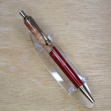 Wood_Resin Red/Gold Swirl pen
