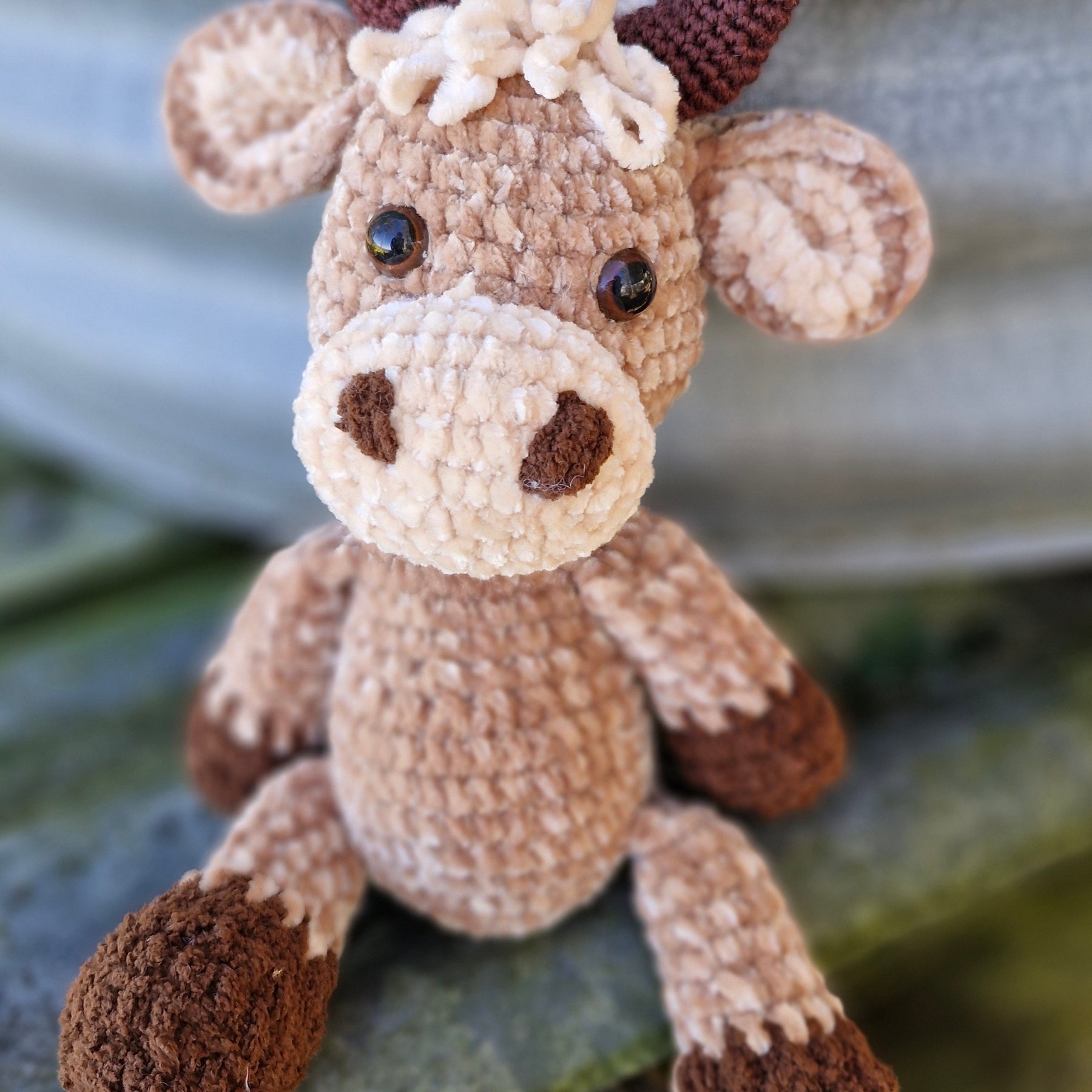 Adorable Crochet BABY HIGHLAND COW / BULL