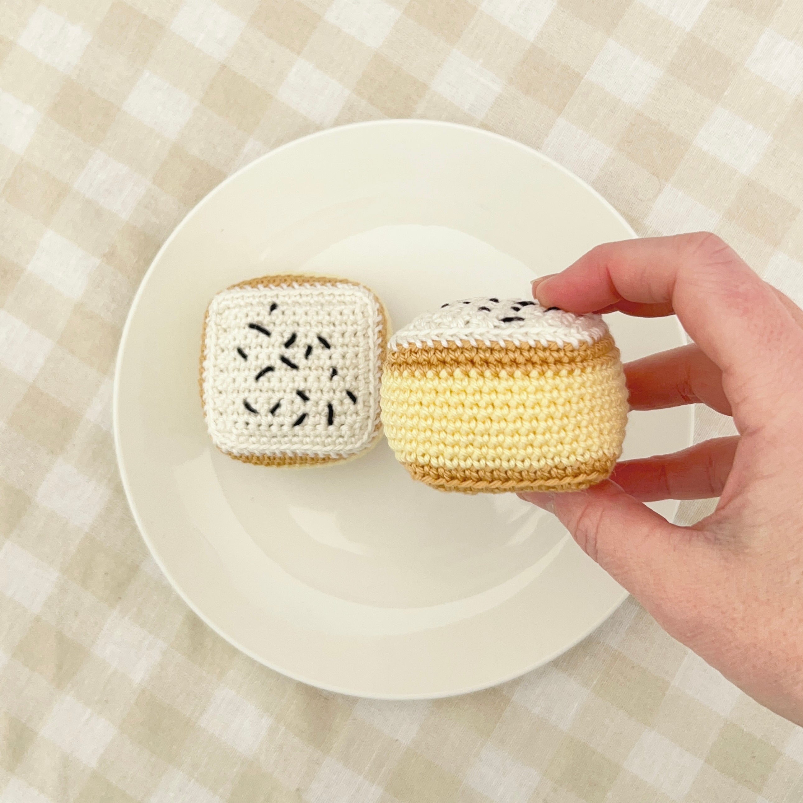 Lamington| Cookie | Vanilla slice | Caramel slice | Jelly slice | Crochet Pretend Play Food | Made to Order