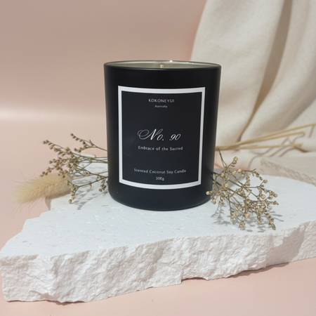 No. 90 — Embrace of the Sacred   Coconut Soy Candle | Sandalwood, Amber & Cedarwood
