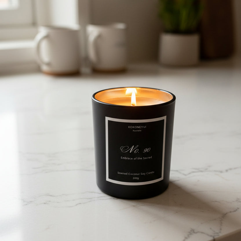 No. 90 — Embrace of the Sacred   Coconut Soy Candle | Sandalwood, Amber & Cedarwood