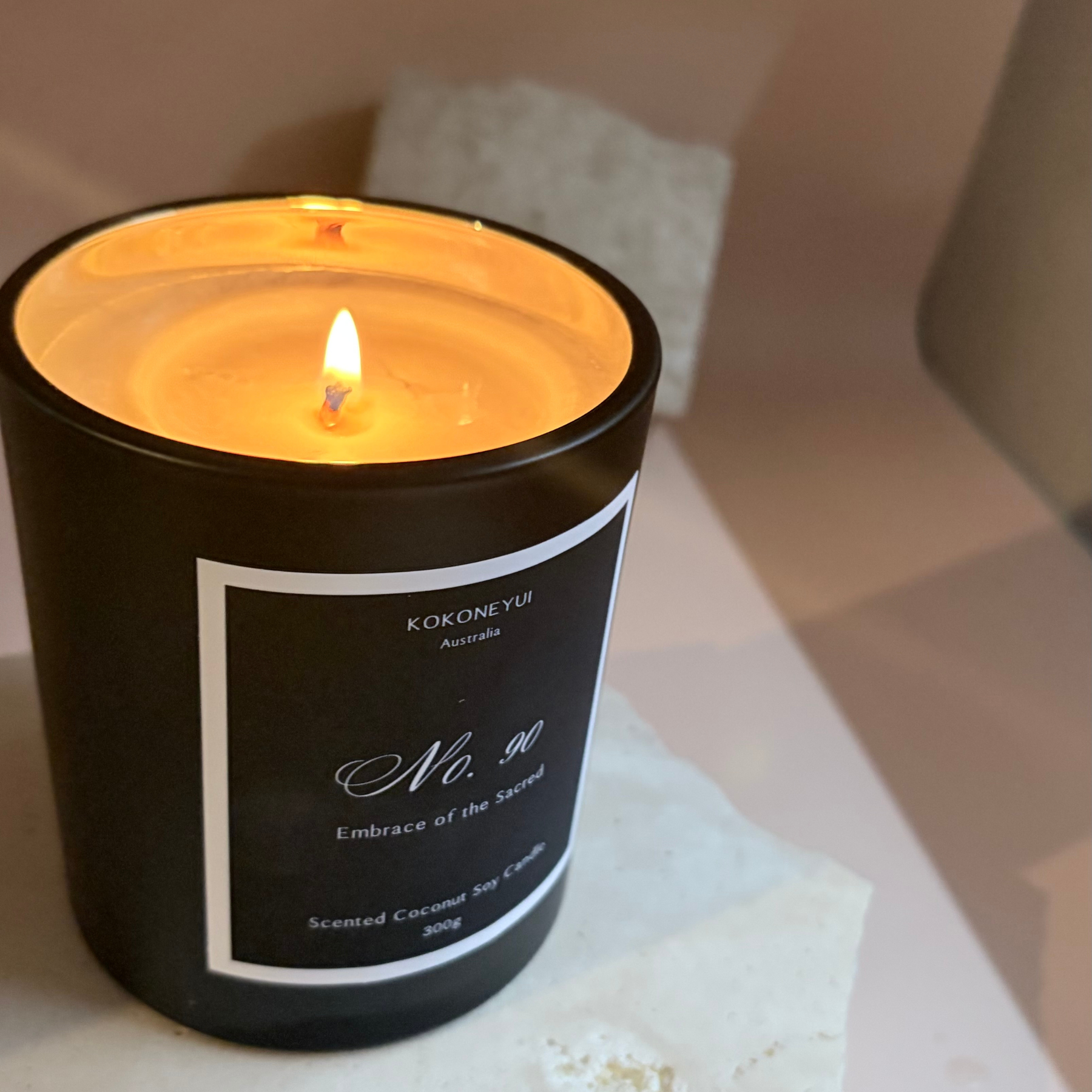 No. 90 — Embrace of the Sacred   Coconut Soy Candle | Sandalwood, Amber & Cedarwood