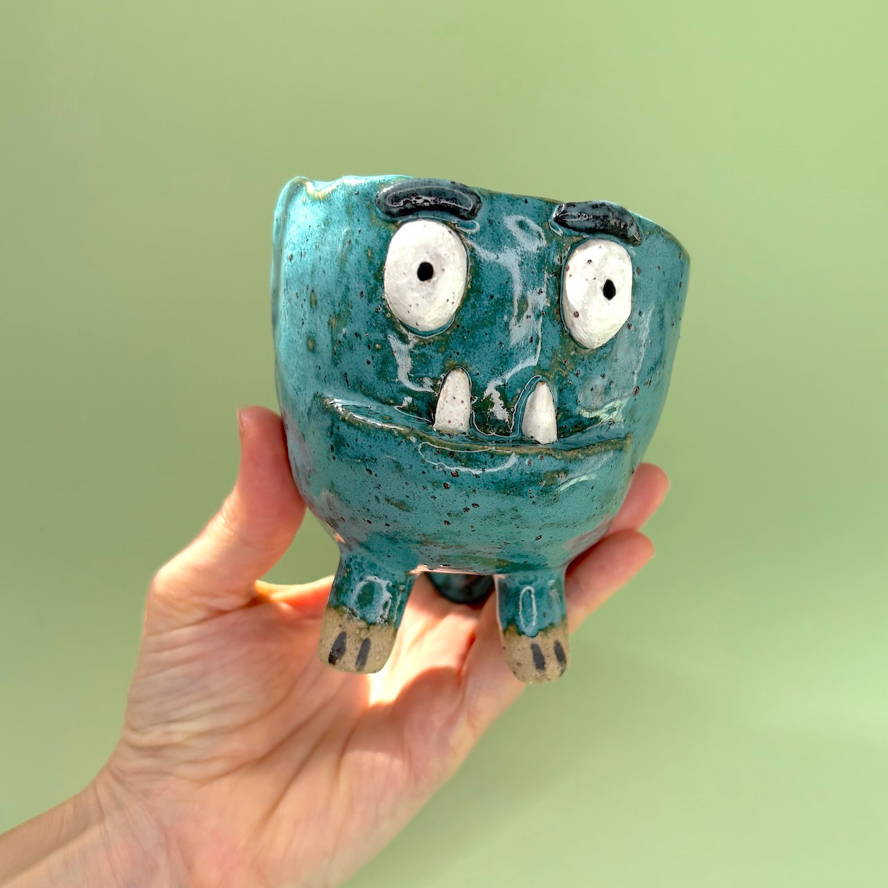 Ceramic monster pot