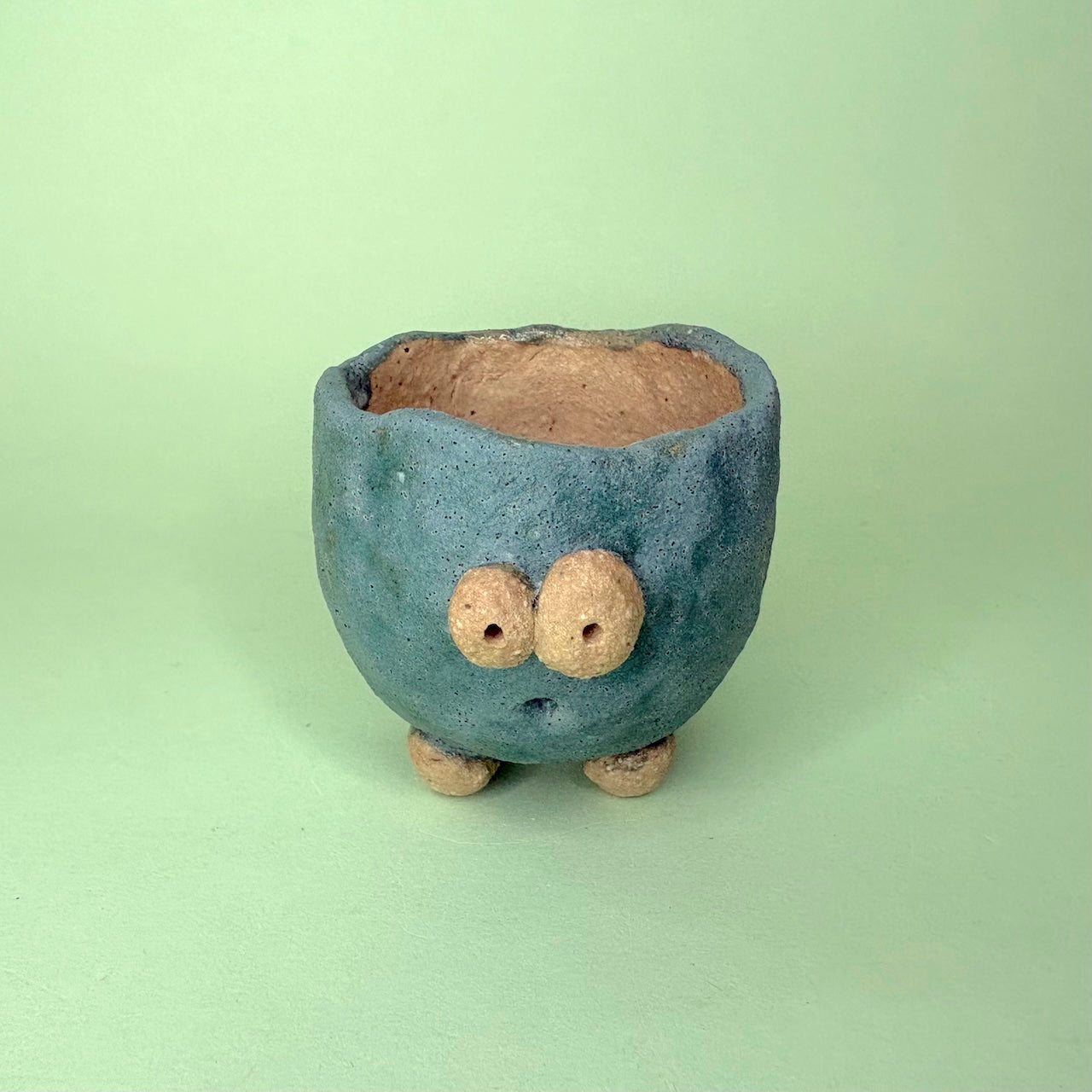 Ceramic tiny monster pot for cactus & succulent