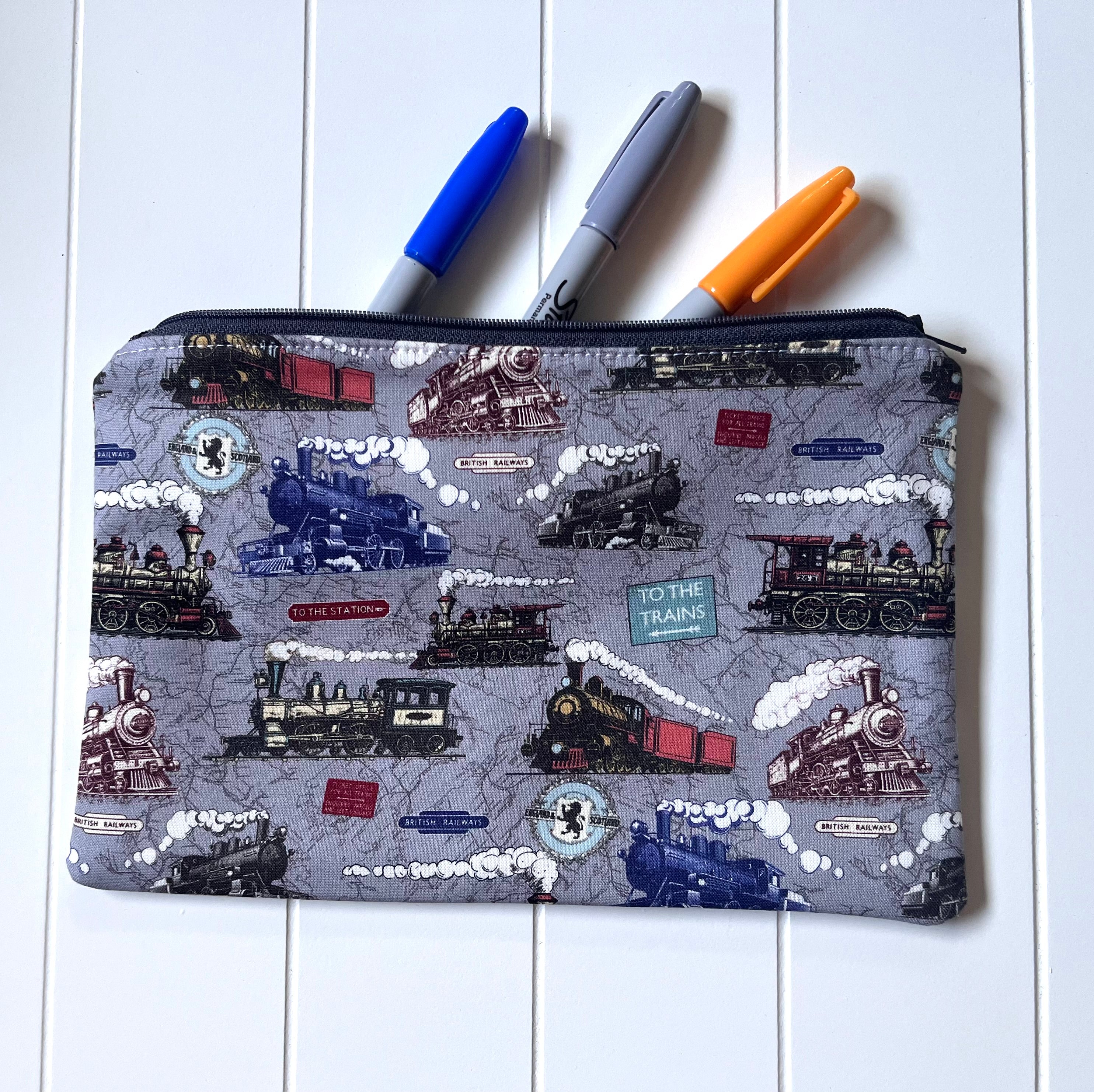 Train pencil case