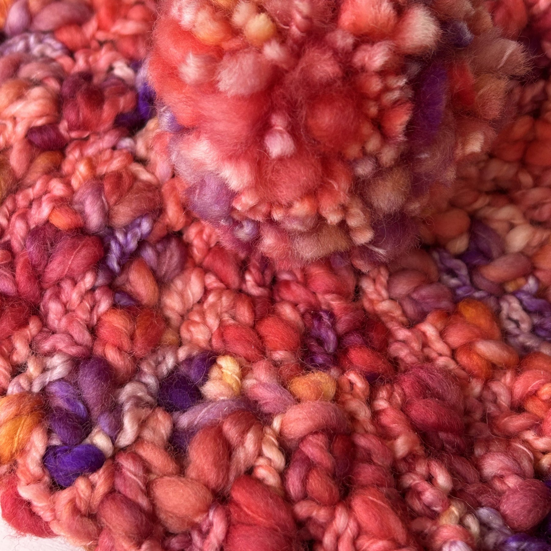 Popcorn Textured Crochet Beanie with Pom-Pom