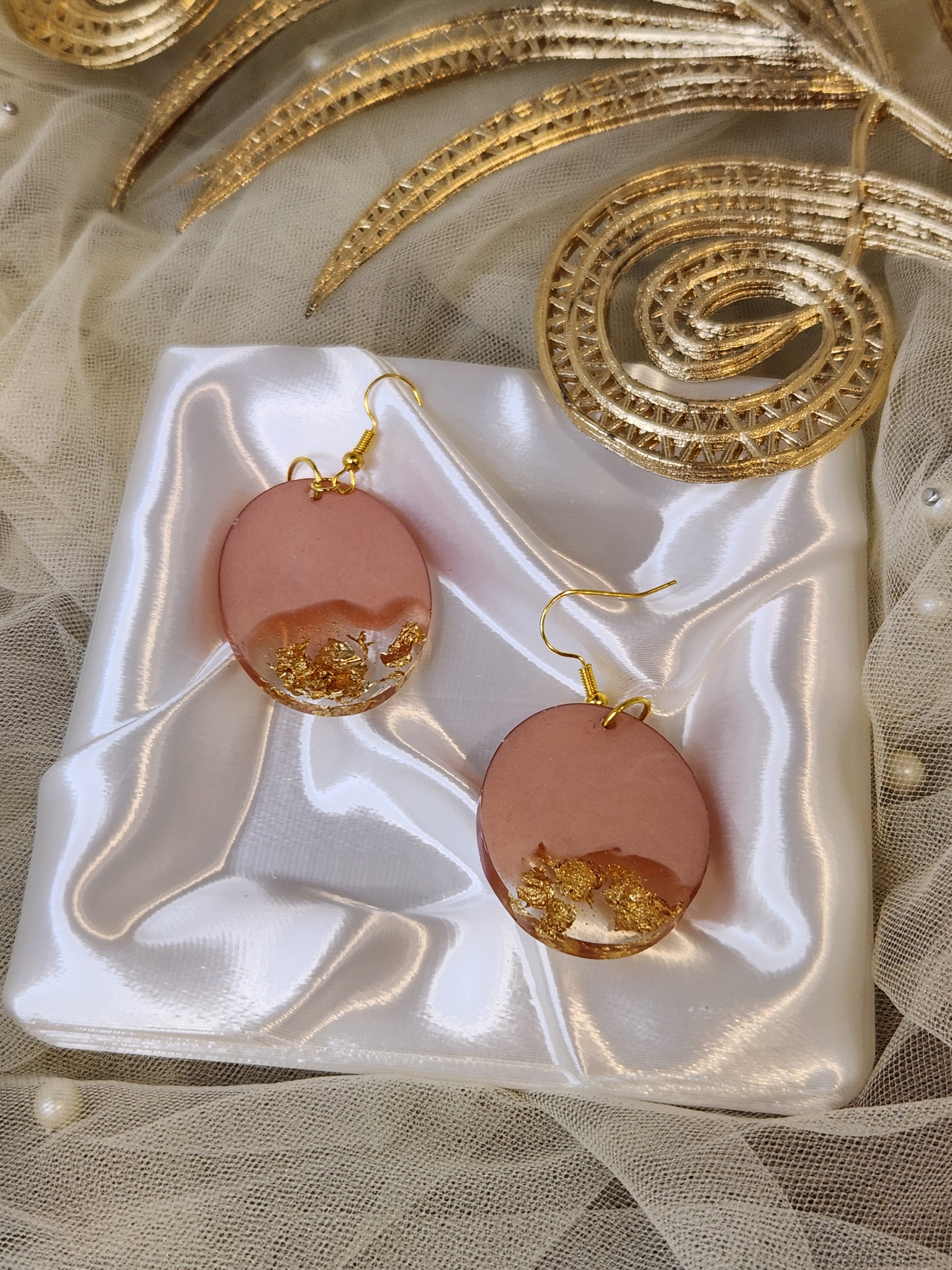 Aurora Copper Flake Earrings