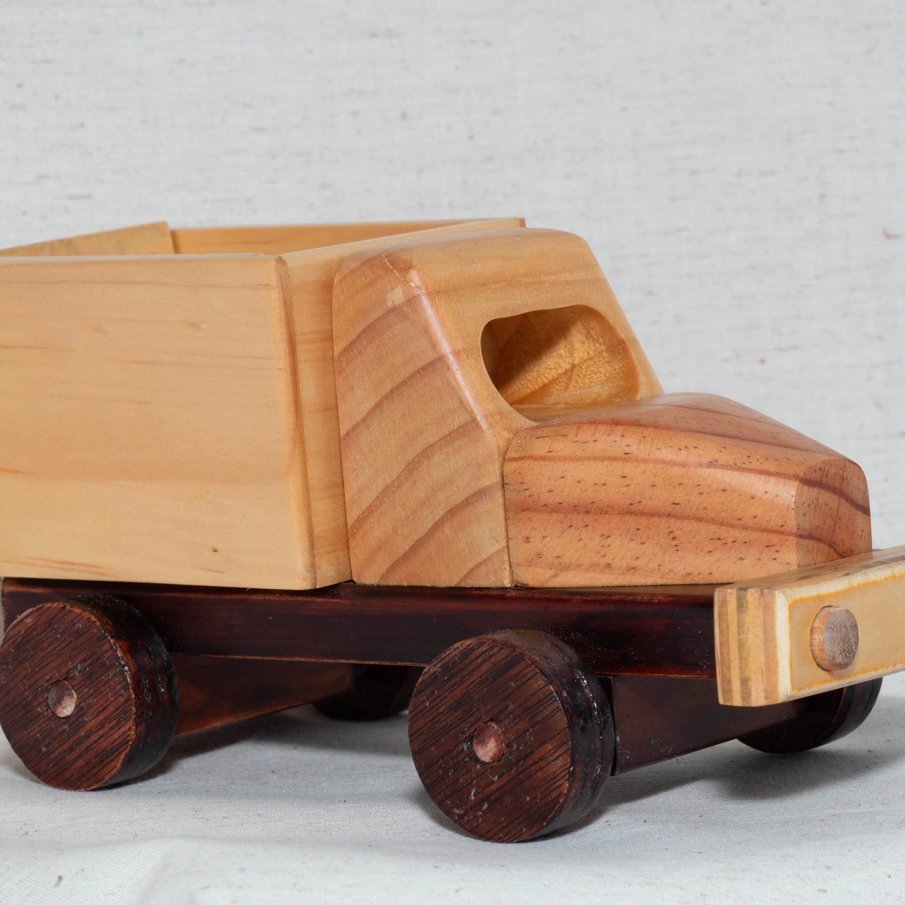 Wooden toy tip-truck